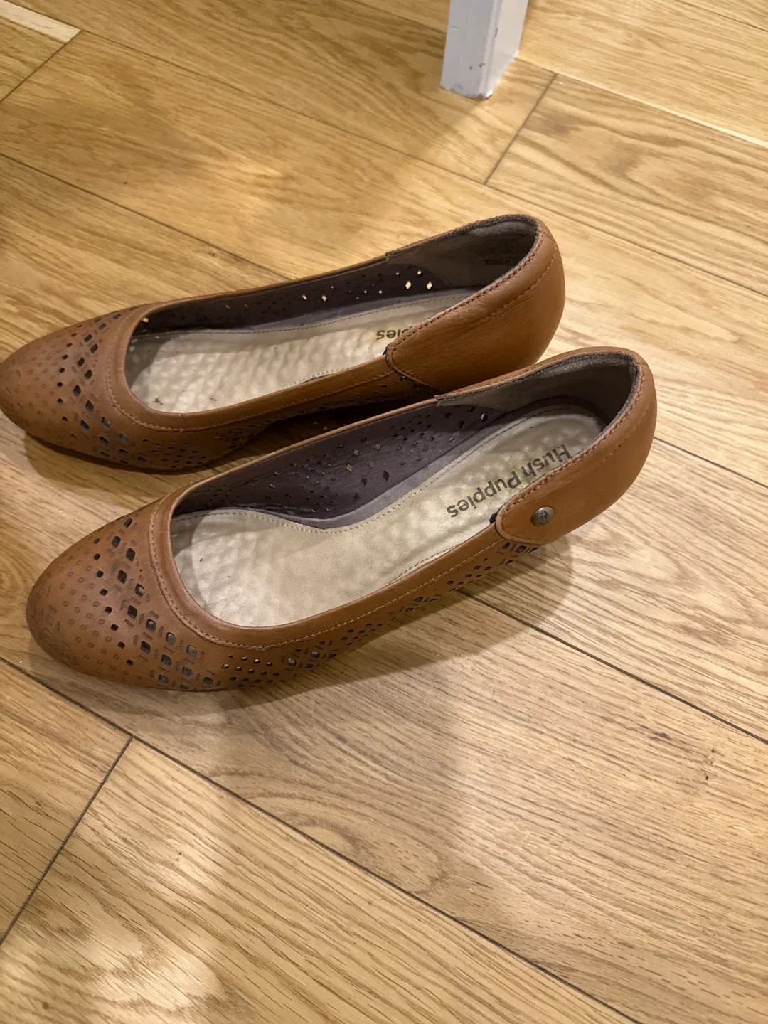Hush Puppies Brown Leather Flats