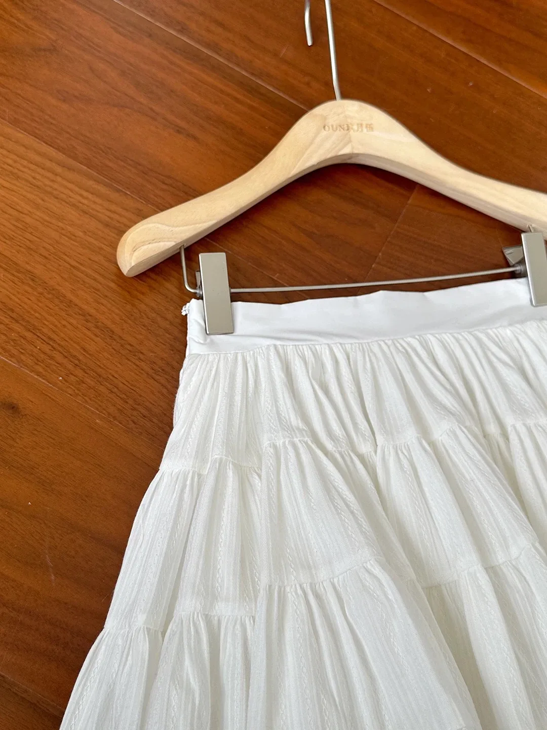 White Tiered Skirt with safety shorts image indicator(2)