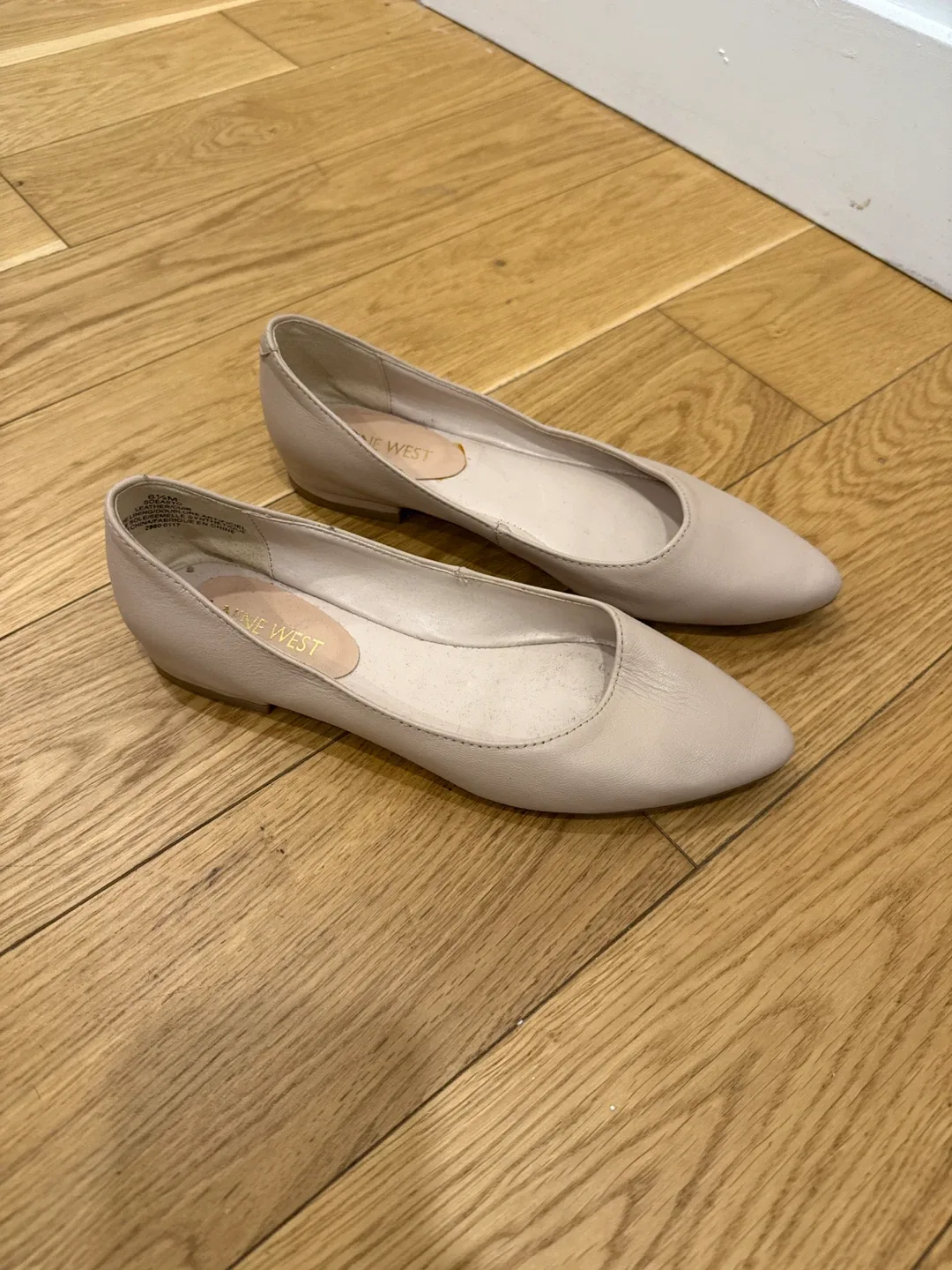 Nine West Beige Ballet Flats