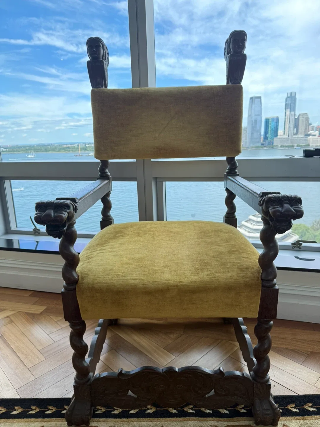 Antique Carved Armchair - Unique Design