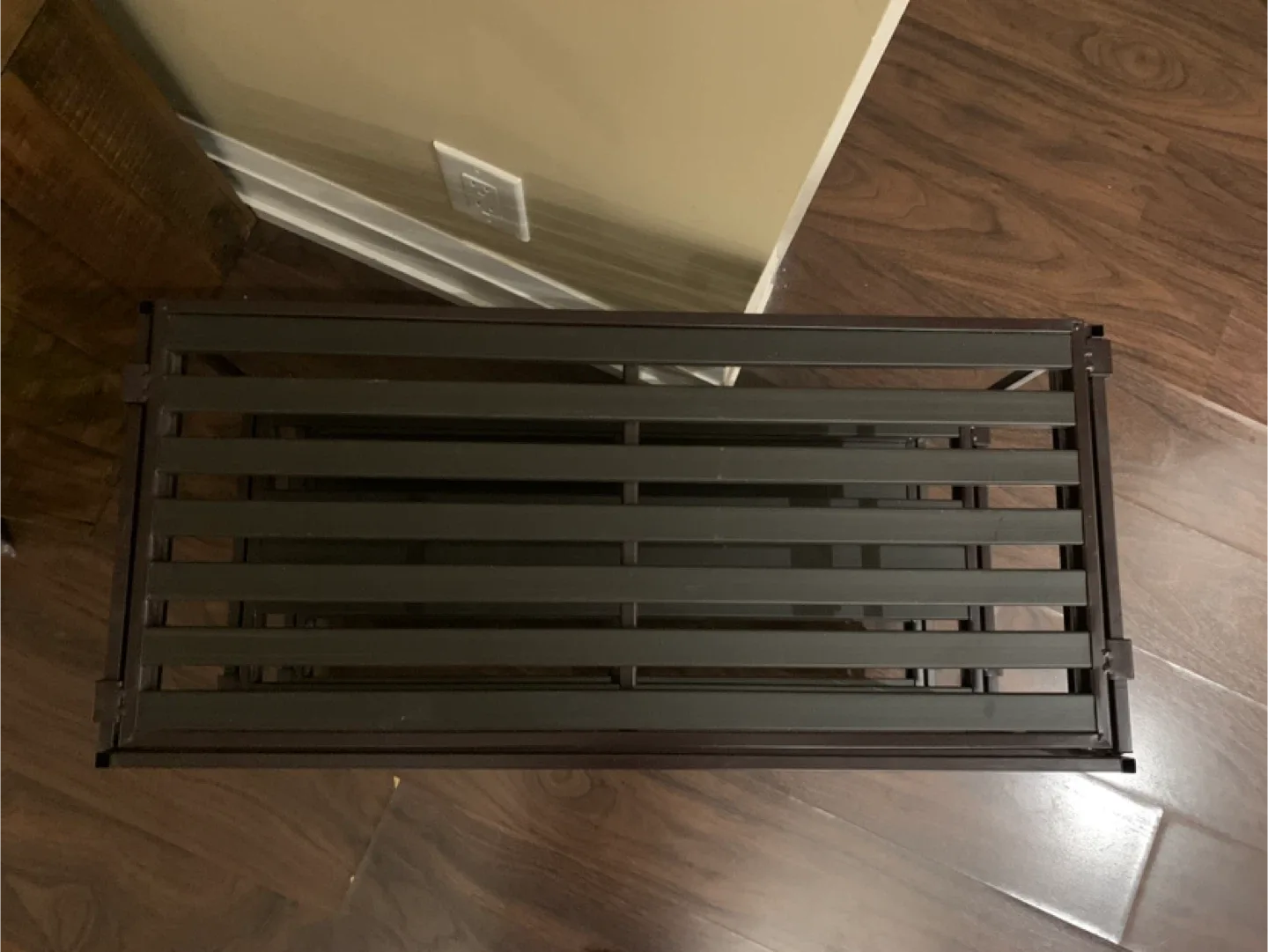 Brown Metal Shoe Rack - Foldable image indicator(2)