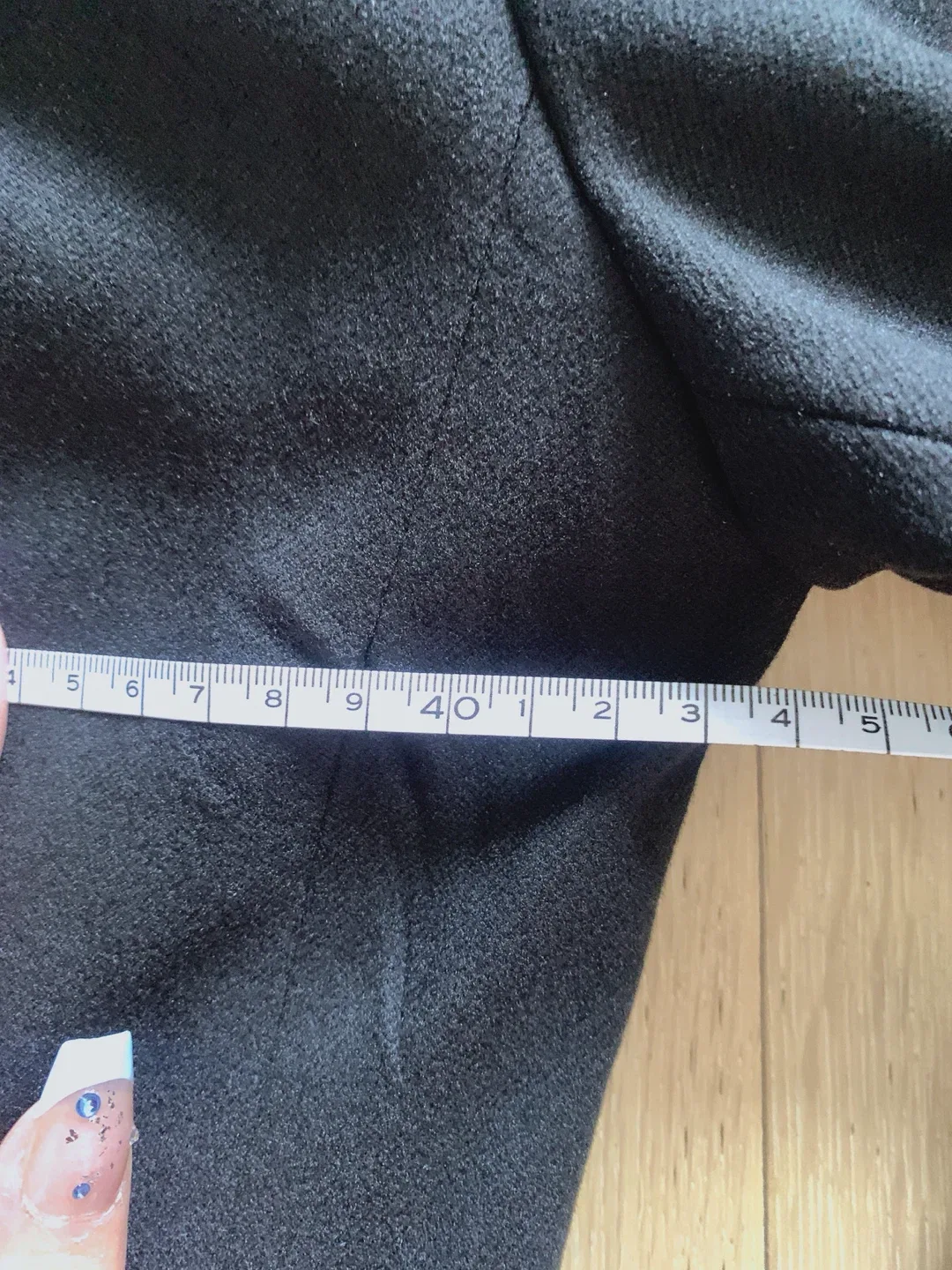 New Black Collarless Button-Up Blazer Dress image indicator(6)