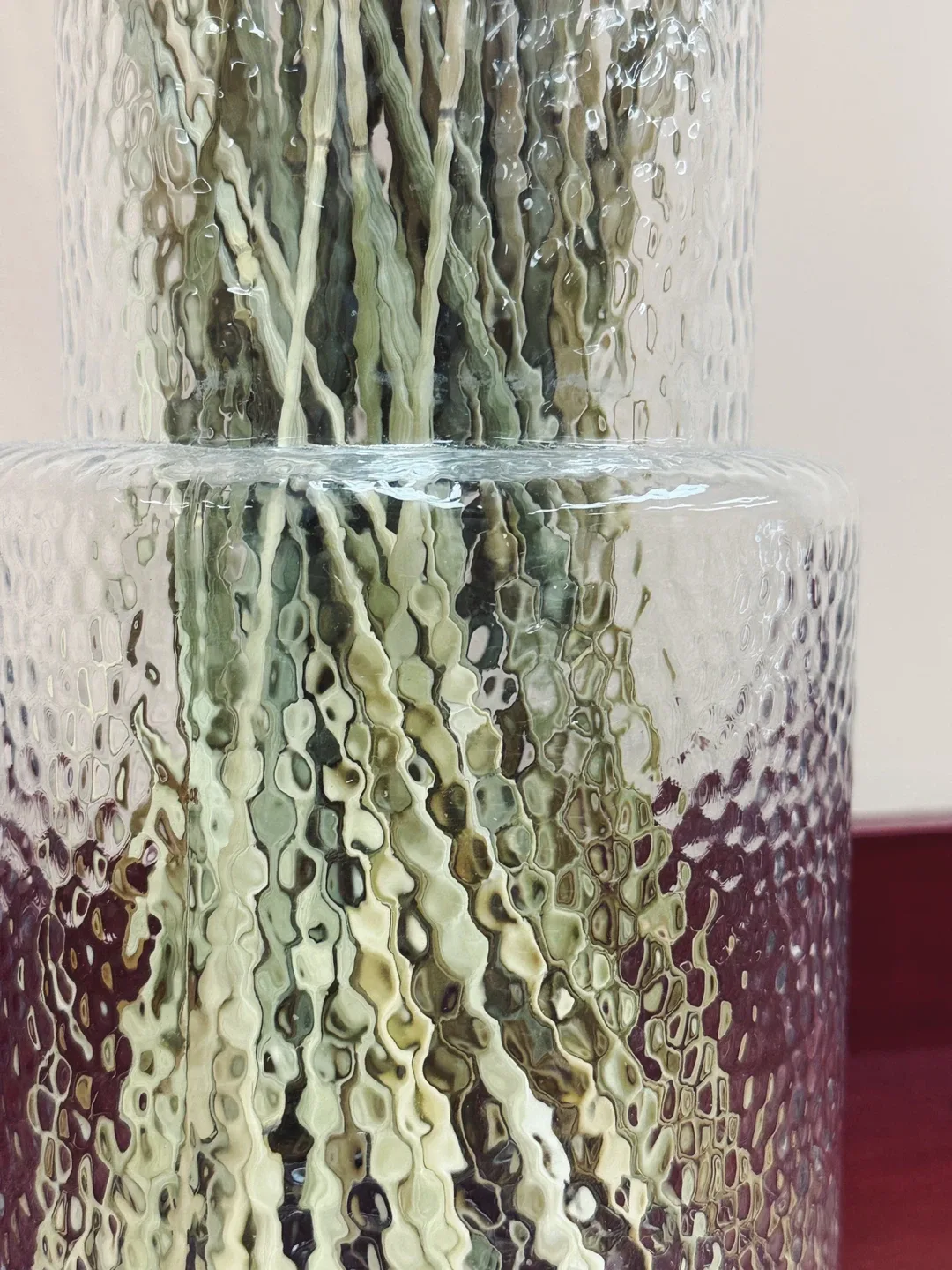 Glass Vase with Textured Design image indicator(2)