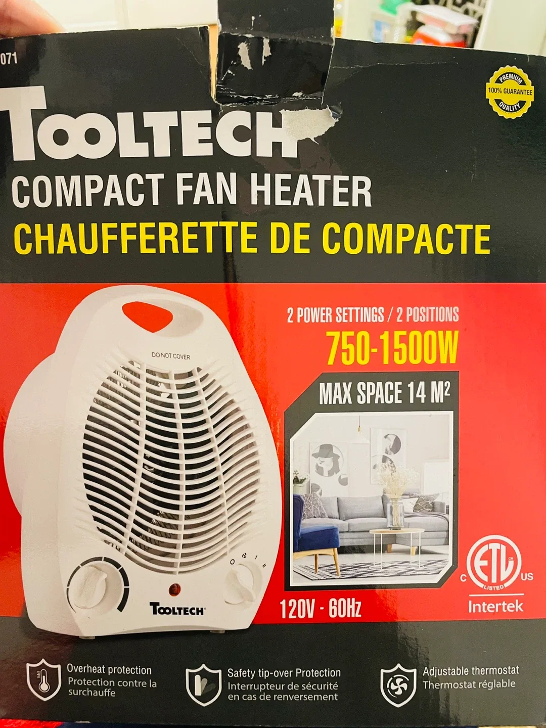 ToolTECH Compact Fan Heater - Like New! image indicator(2)