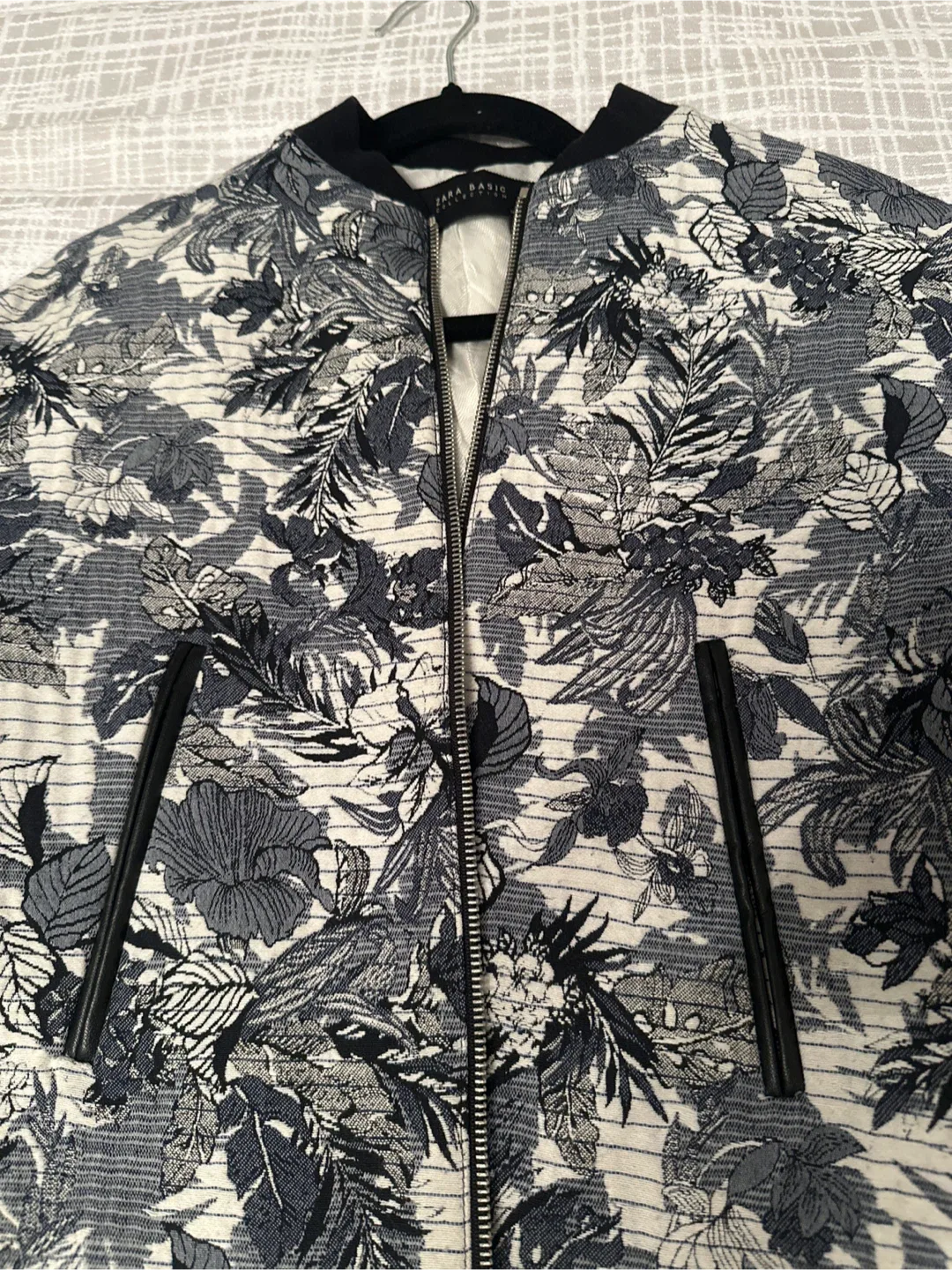Zara Basic Floral Bomber Jacket image indicator(2)