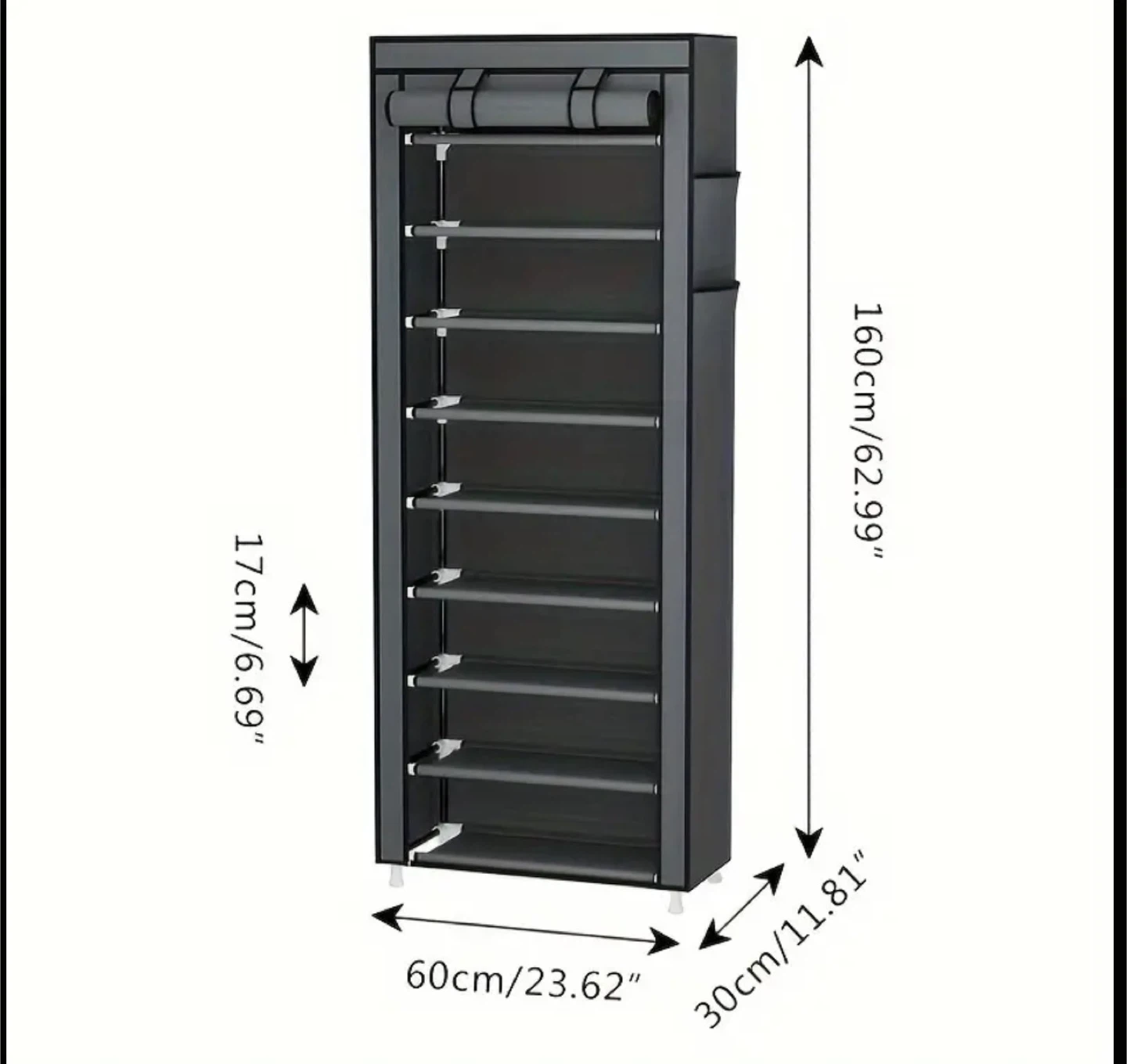 10 layer Shoe Rack with Cover (Brand new in box) - photo 3