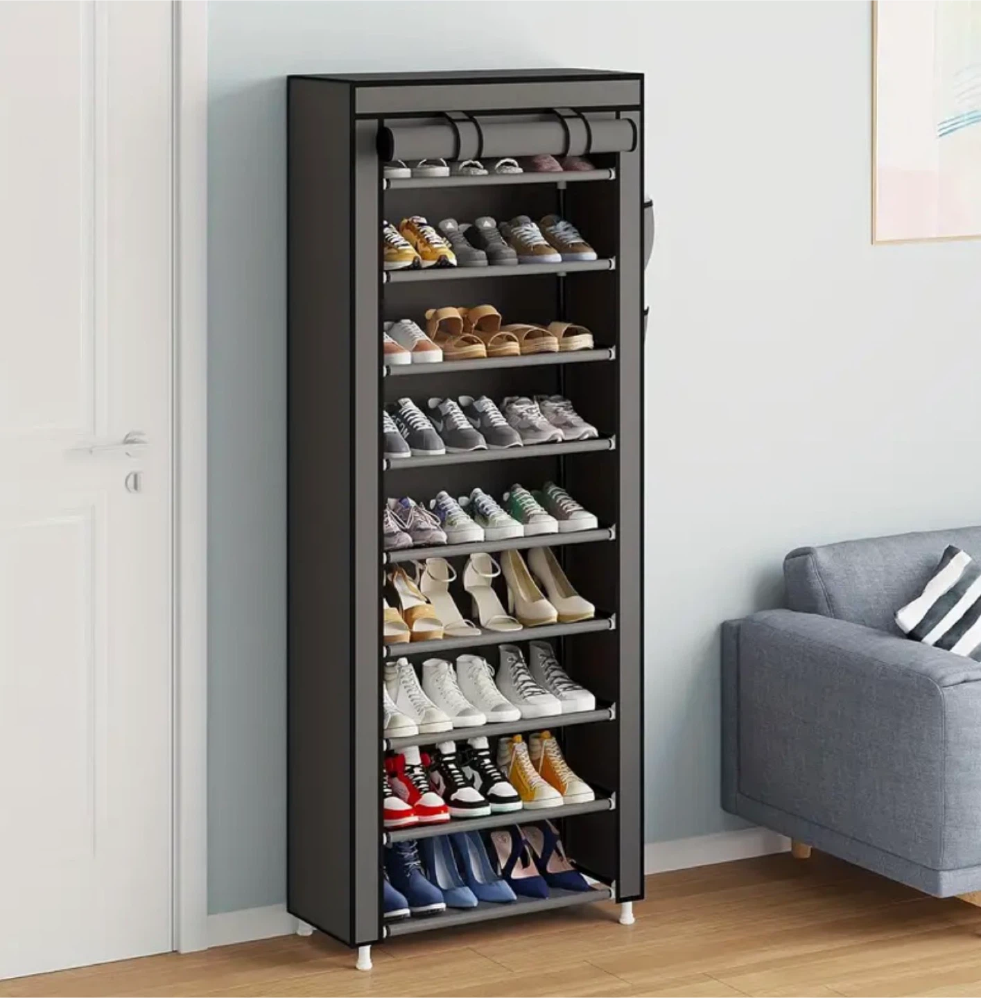 10 layer Shoe Rack with Cover (Brand new in box) - photo 2