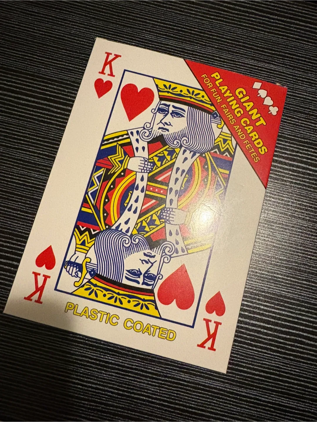 Giant King of Hearts Playing Card – Plastic Coated