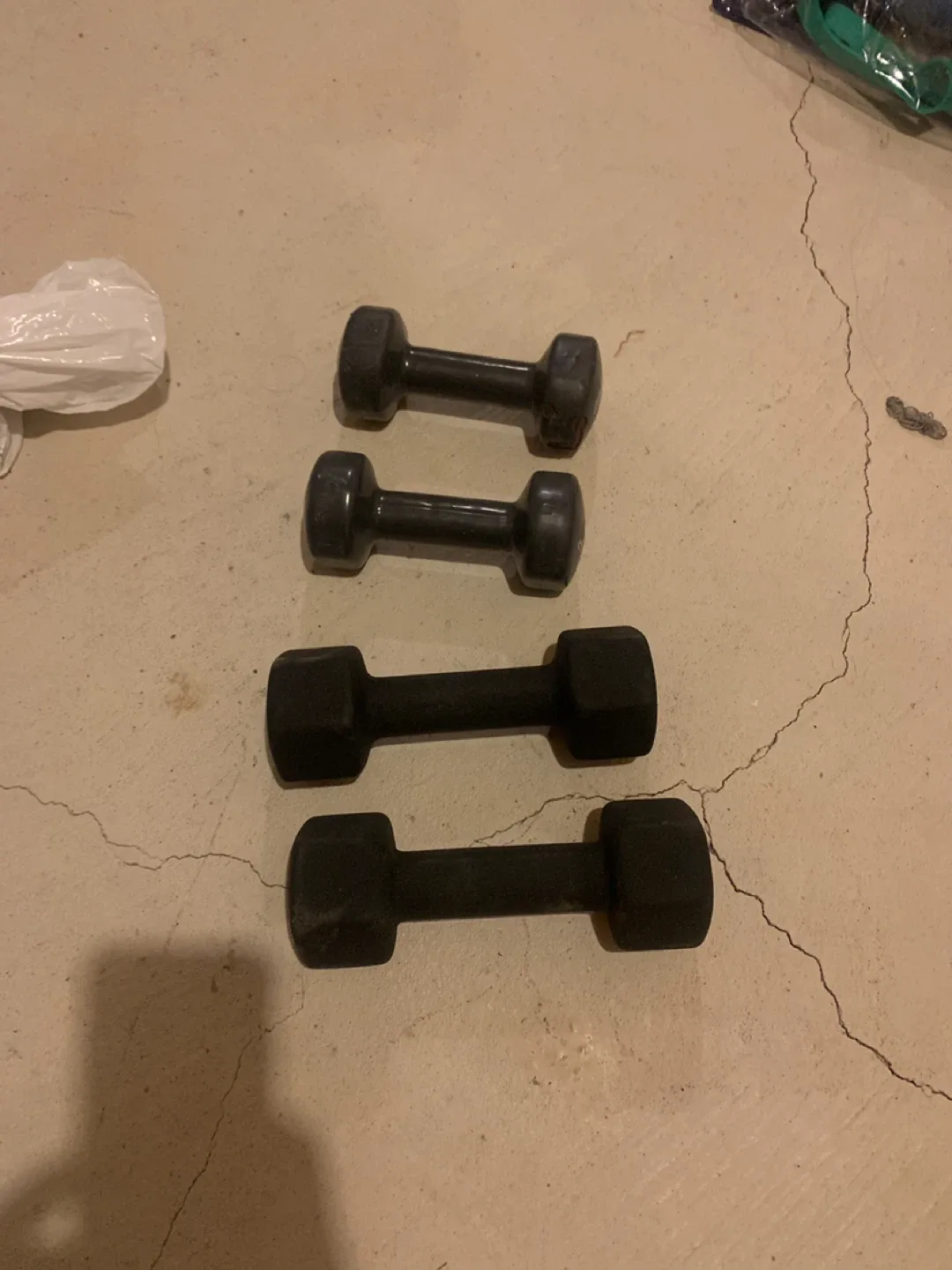 Set of 4 Black Dumbbells