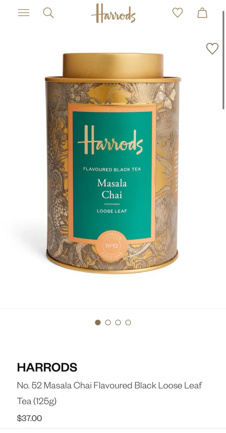 Harrods Masala Chai Black Loose Leaf Tea image indicator(2)