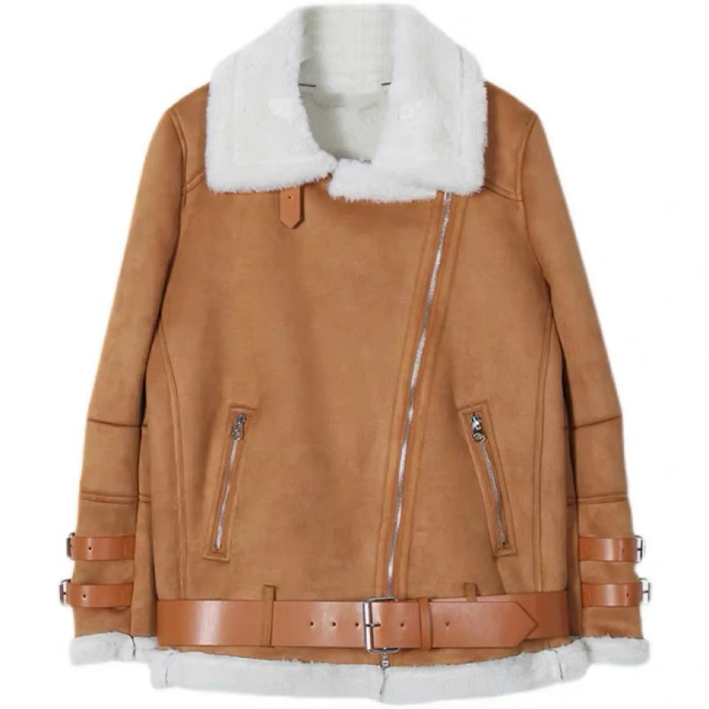 New Shearling Aviator Jacket Size M