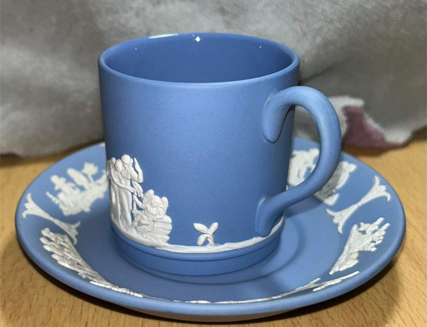 Wedgwood Blue Jasperware Cup & Saucer Set