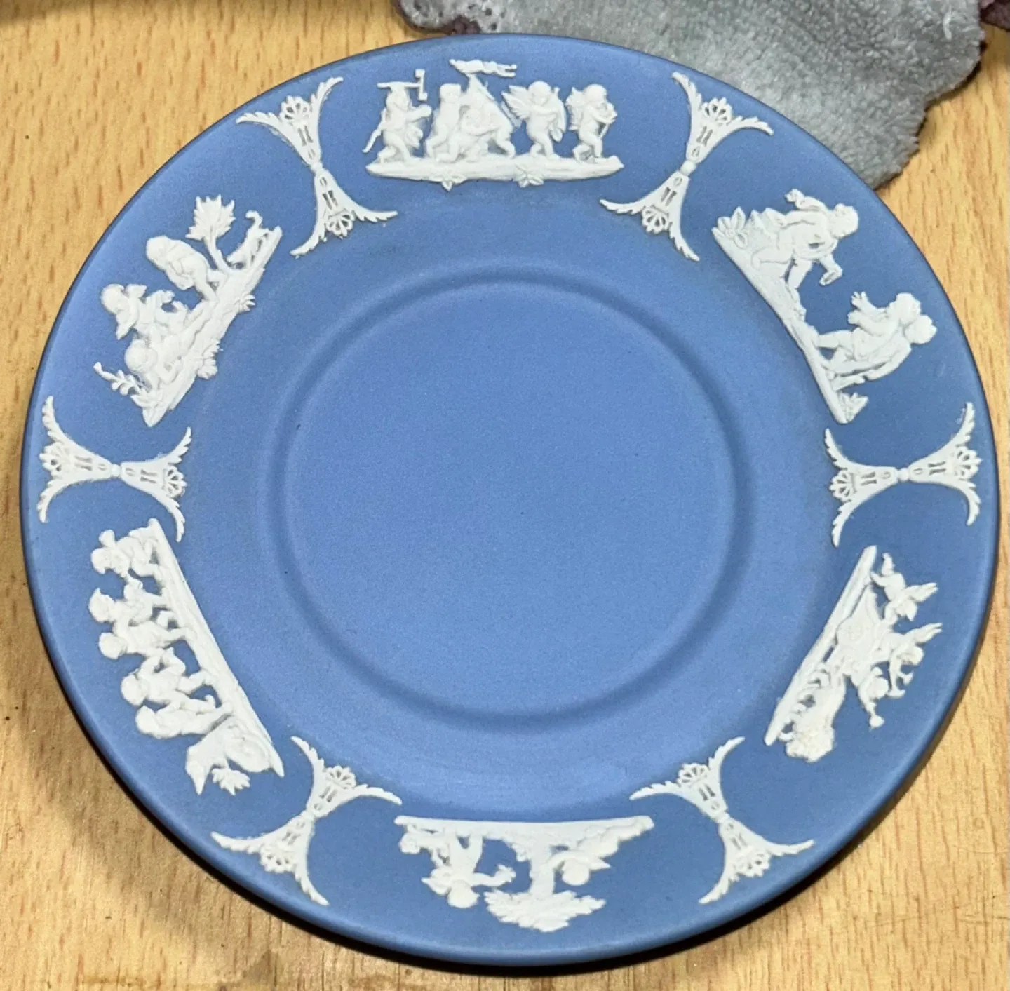 Wedgwood Blue Jasperware Cup & Saucer Set image indicator(9)