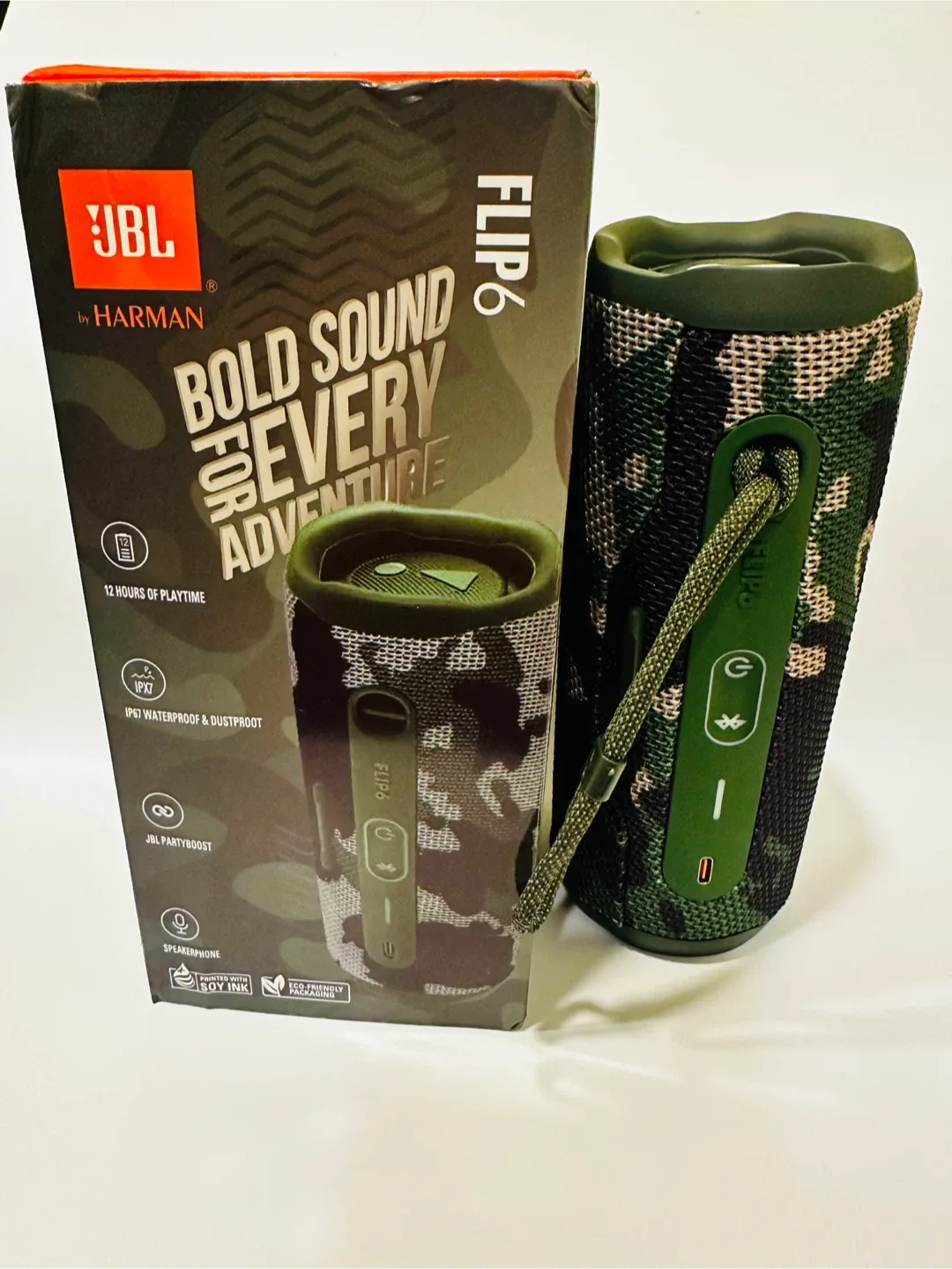 🔥 Bluetooth Speaker – Camo Style (JBL Flip 6-Style Design) 🔥 image indicator(5)