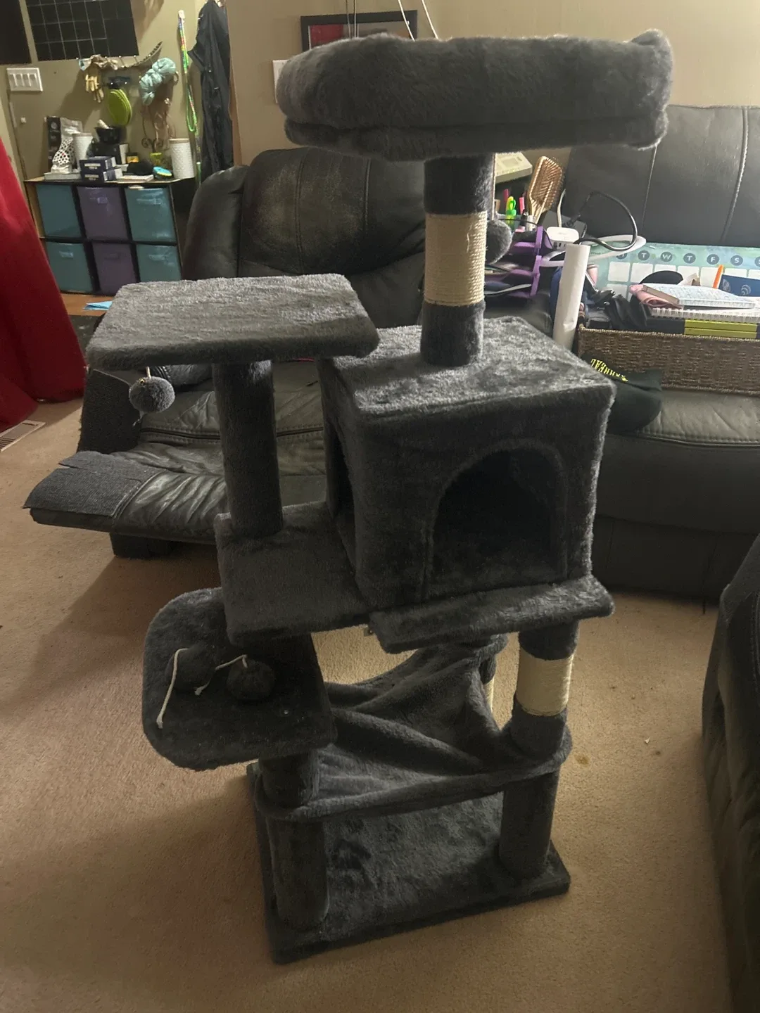 Grey Cat Tree with Scratching Posts image indicator(3)