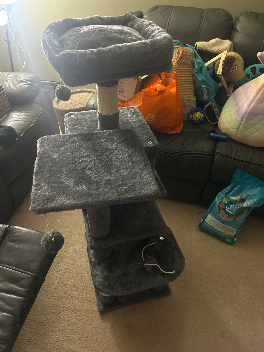 Grey Cat Tree with Scratching Posts image indicator(2)