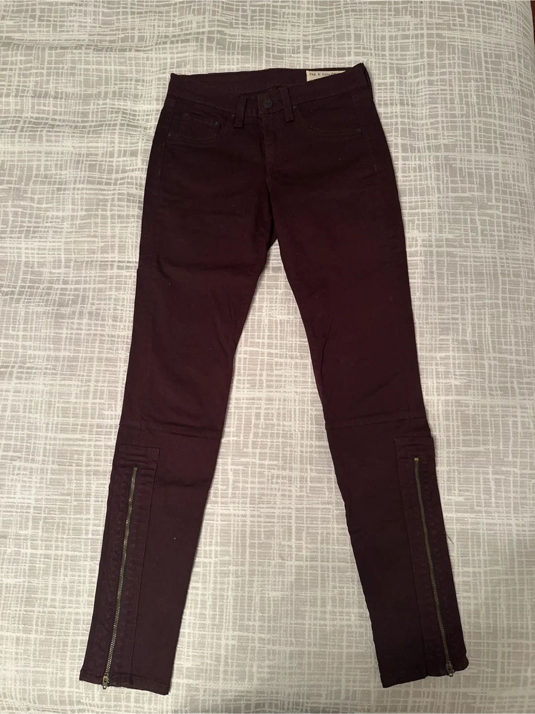 Rag & Bone Burgundy Skinny Jeans