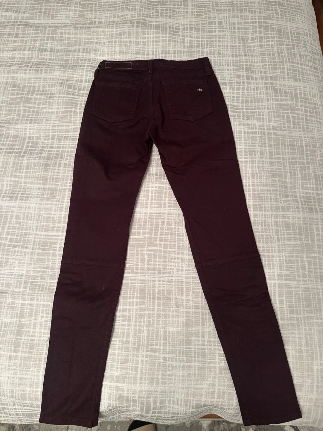 Rag & Bone Burgundy Skinny Jeans image indicator(4)