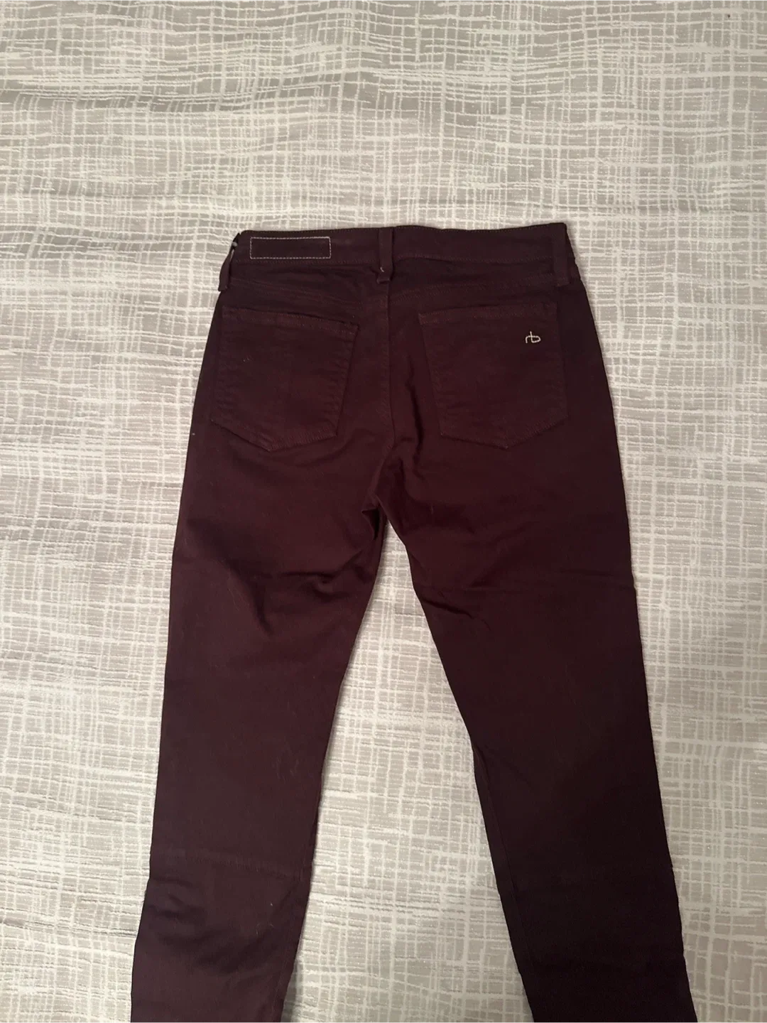 Rag & Bone Burgundy Skinny Jeans image indicator(3)