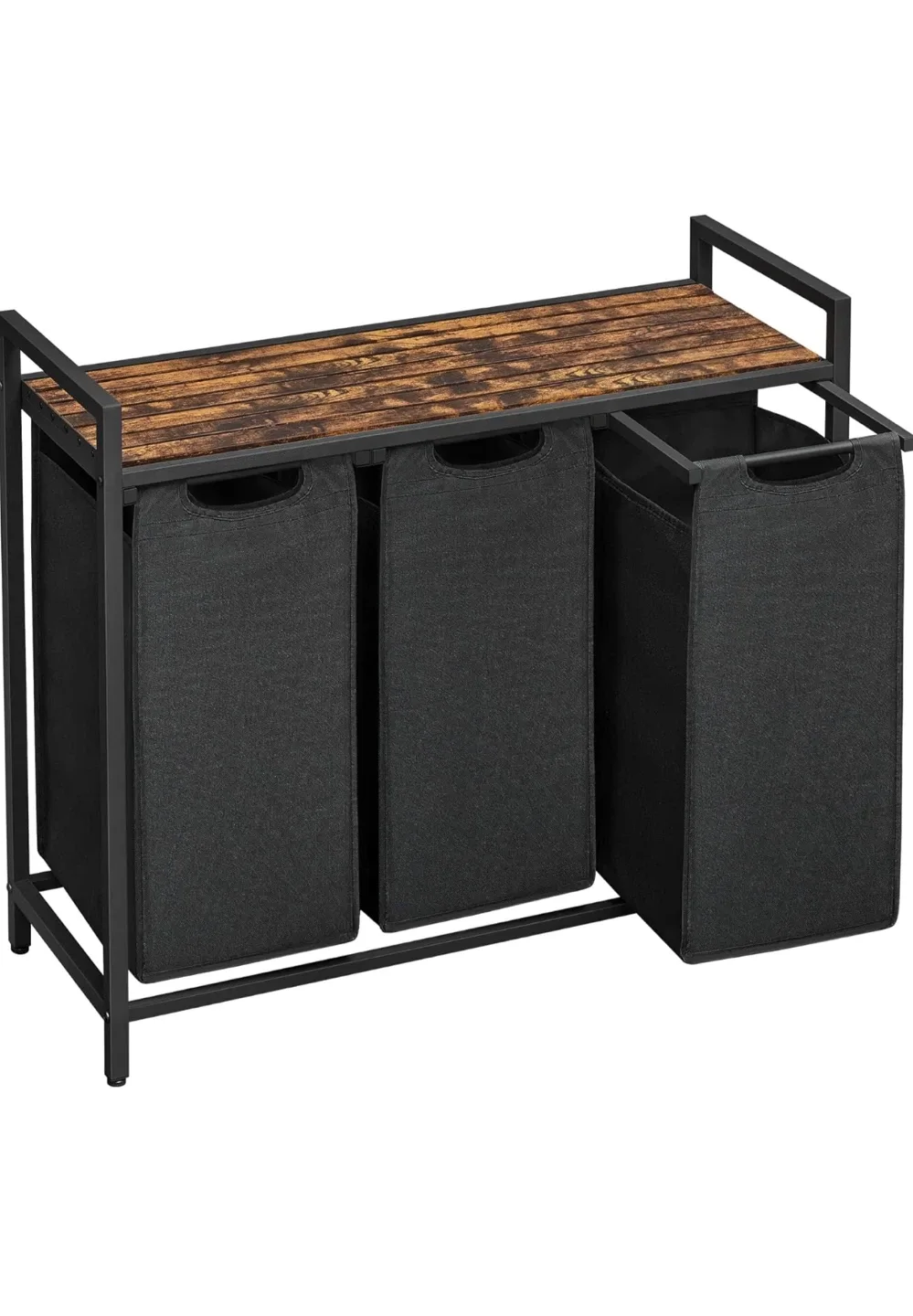 Laundry Hamper Sorter with 3 Pull-Out and Removable Bags