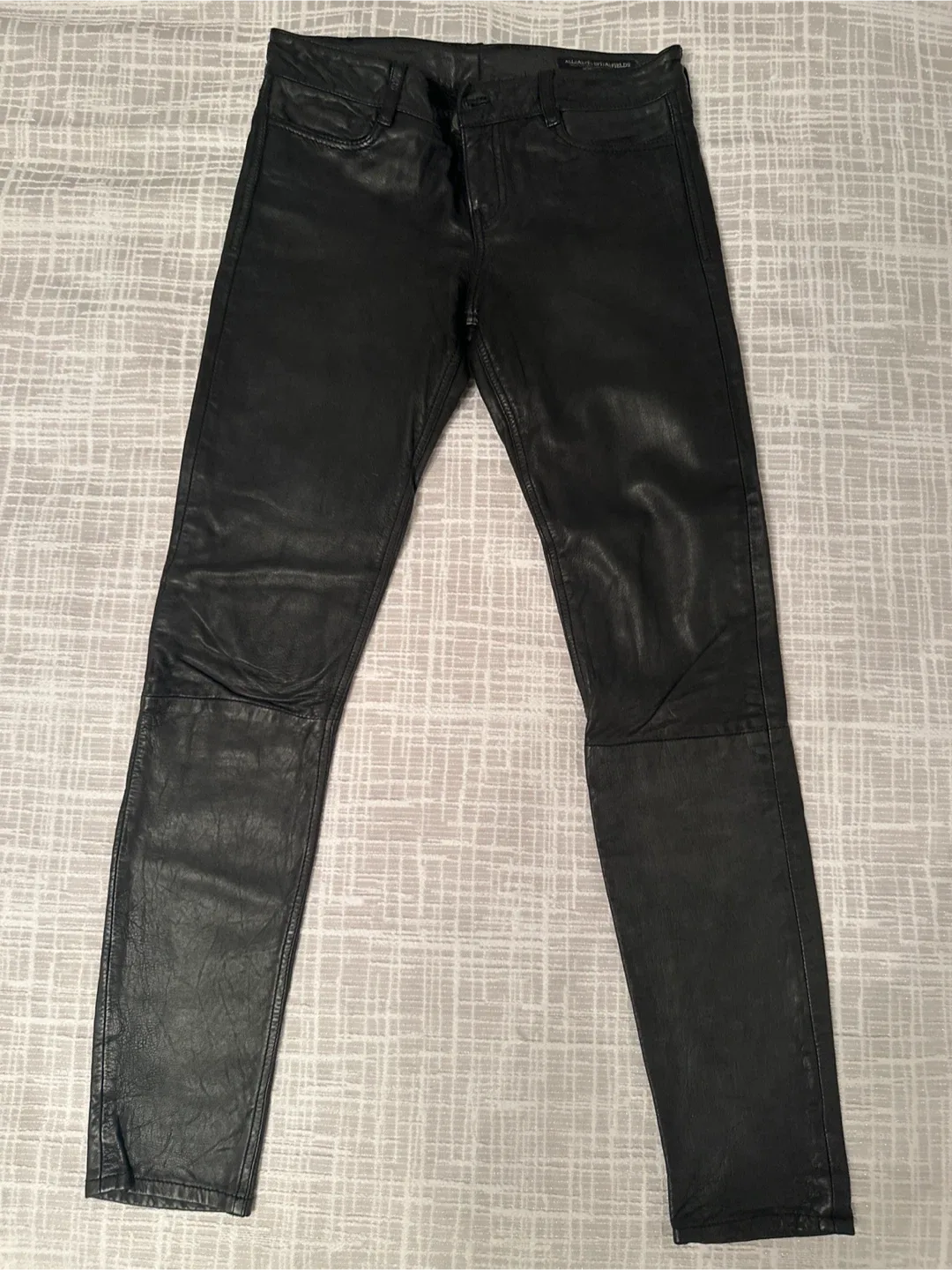 AllSaints Black Leather Pants