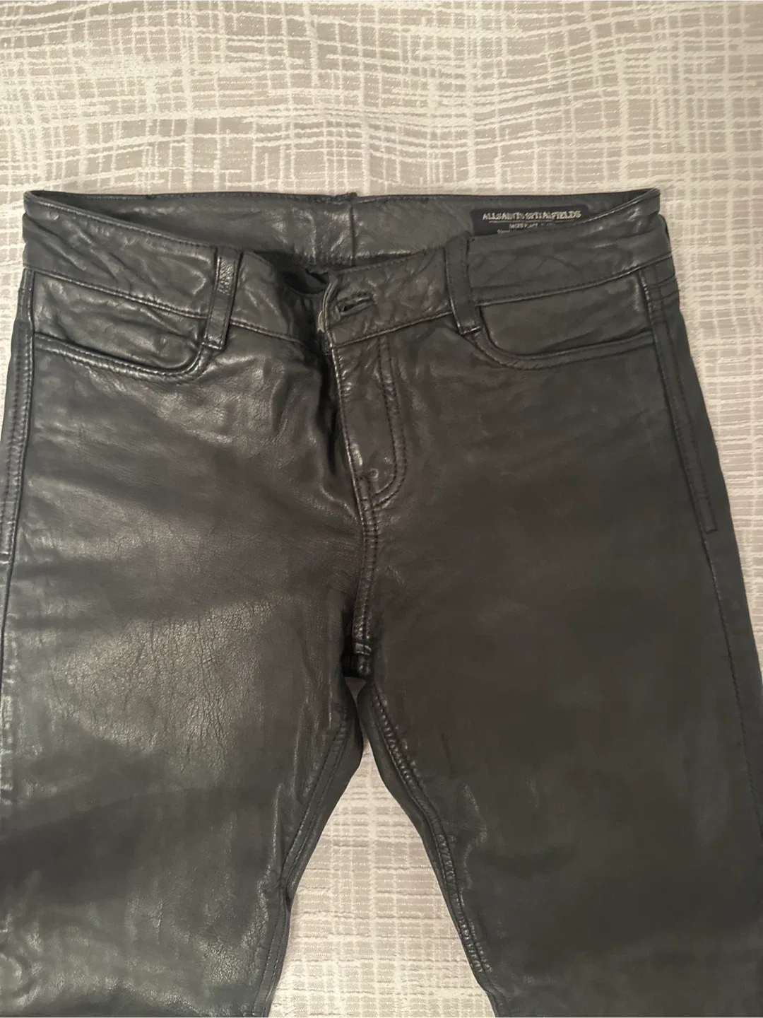 AllSaints Black Leather Pants image indicator(2)