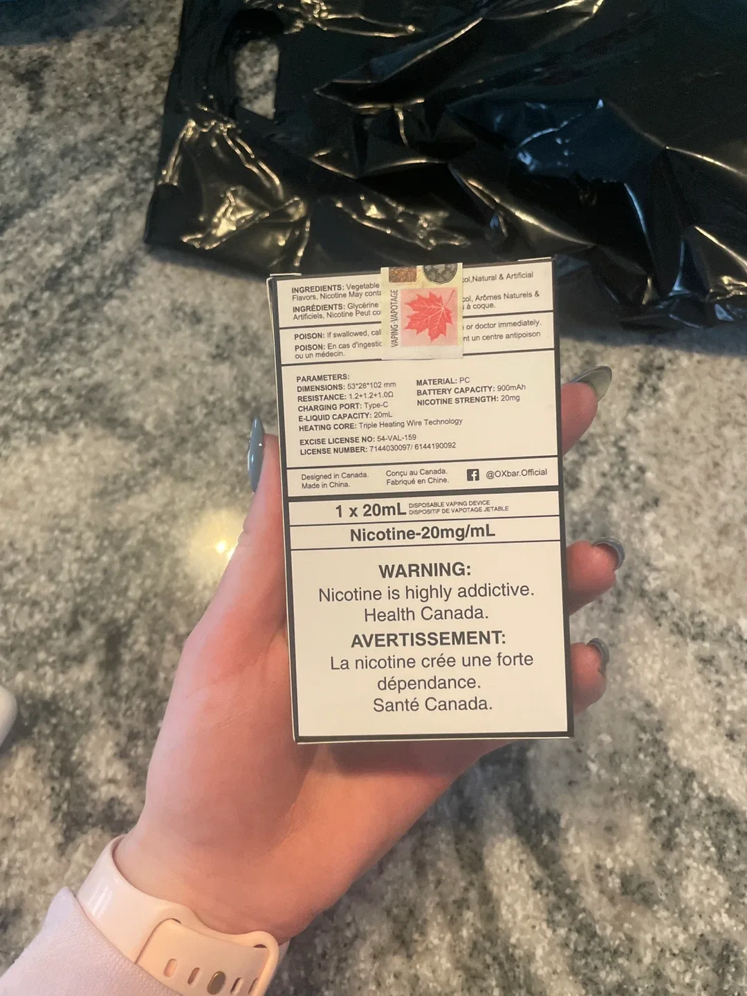 OXBAR Rocky Vapor Sour Double Mango Ice image indicator(2)