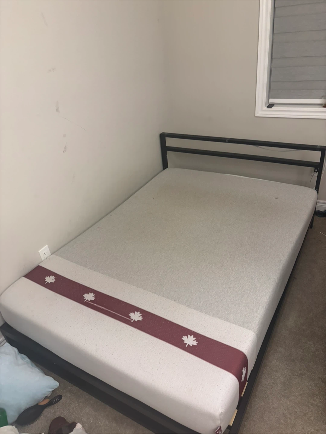 Full/Double Bed Frame + Foam Mattress with headboard - photo 2