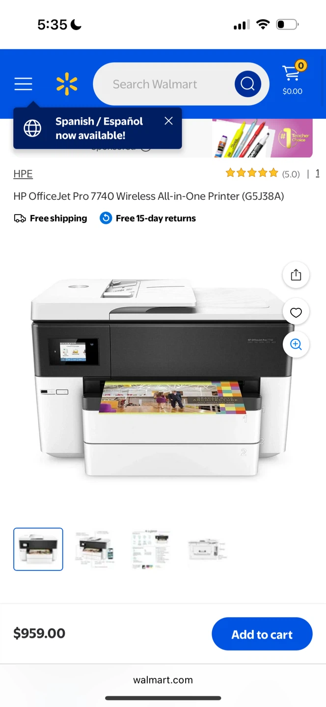 HP OfficeJet Pro 7740 Wireless All-in-One Printer - photo 5