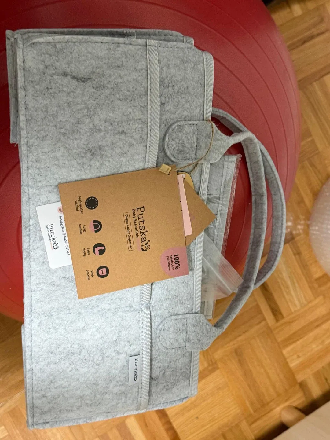 Putska Baby Essentials Diaper Caddy Organizer - Grey