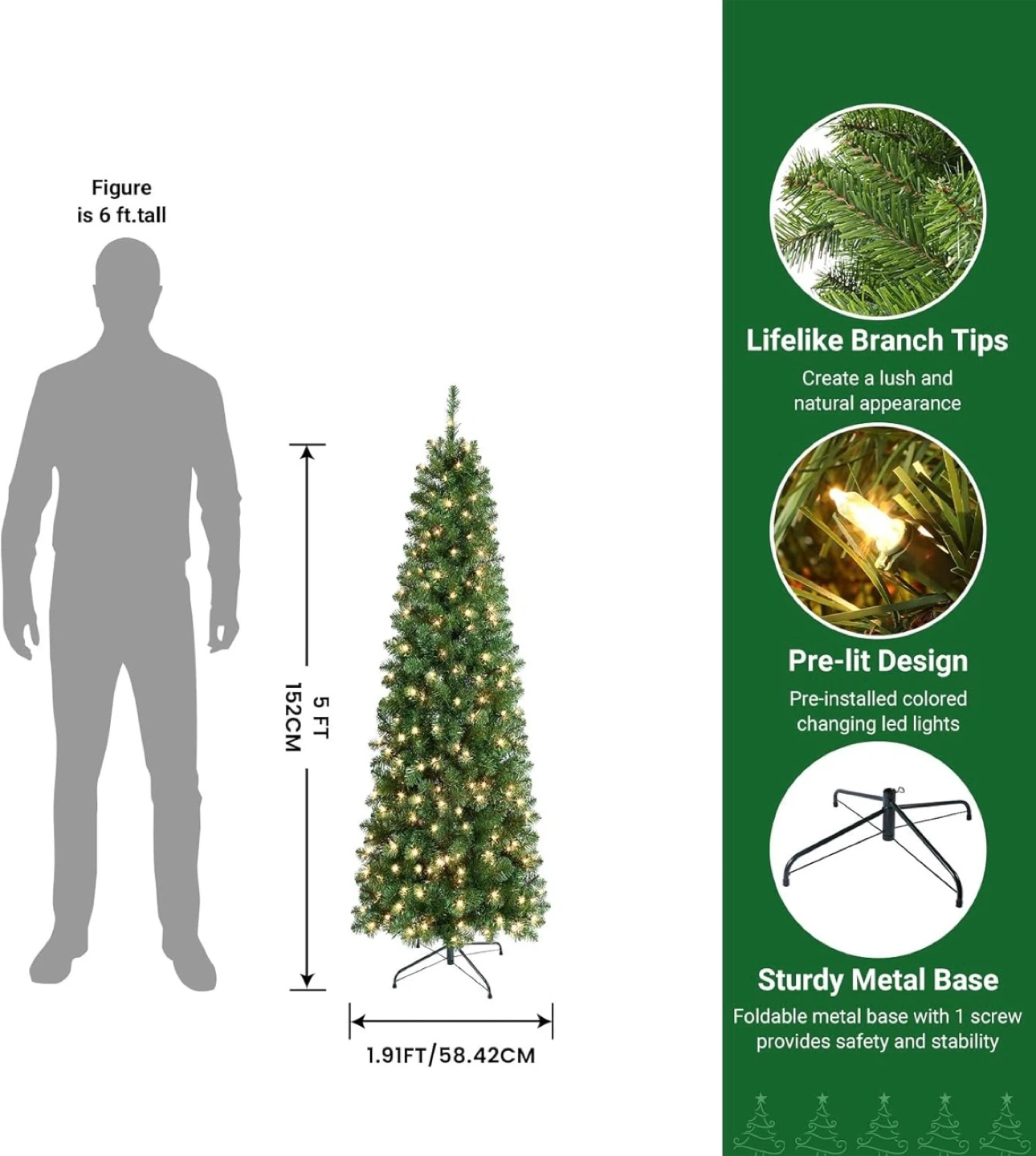 Pre-lit Christmas Tree - 5.5’ - photo 4