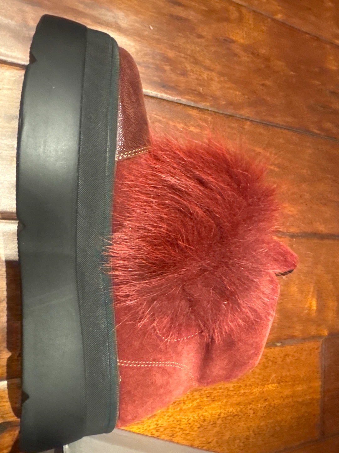 XXI CENT Red Furry Winter Boots - Size 38 - photo 3