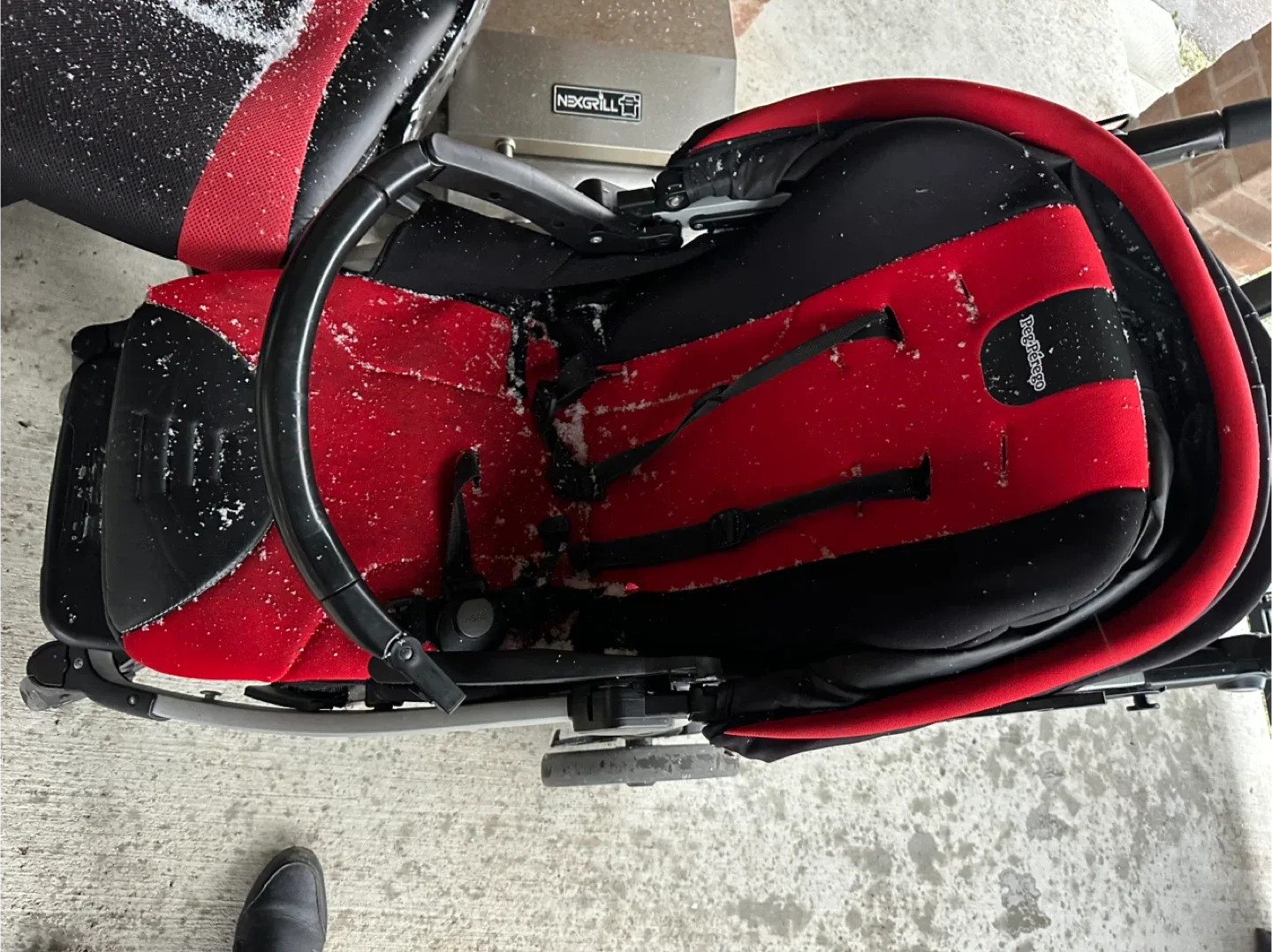 Peg Perego Stroller - Red & Black