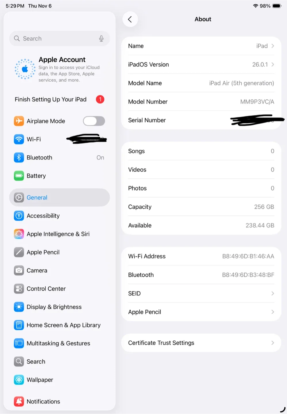 Apple iPad Air 5th Gen 256GB image indicator(4)