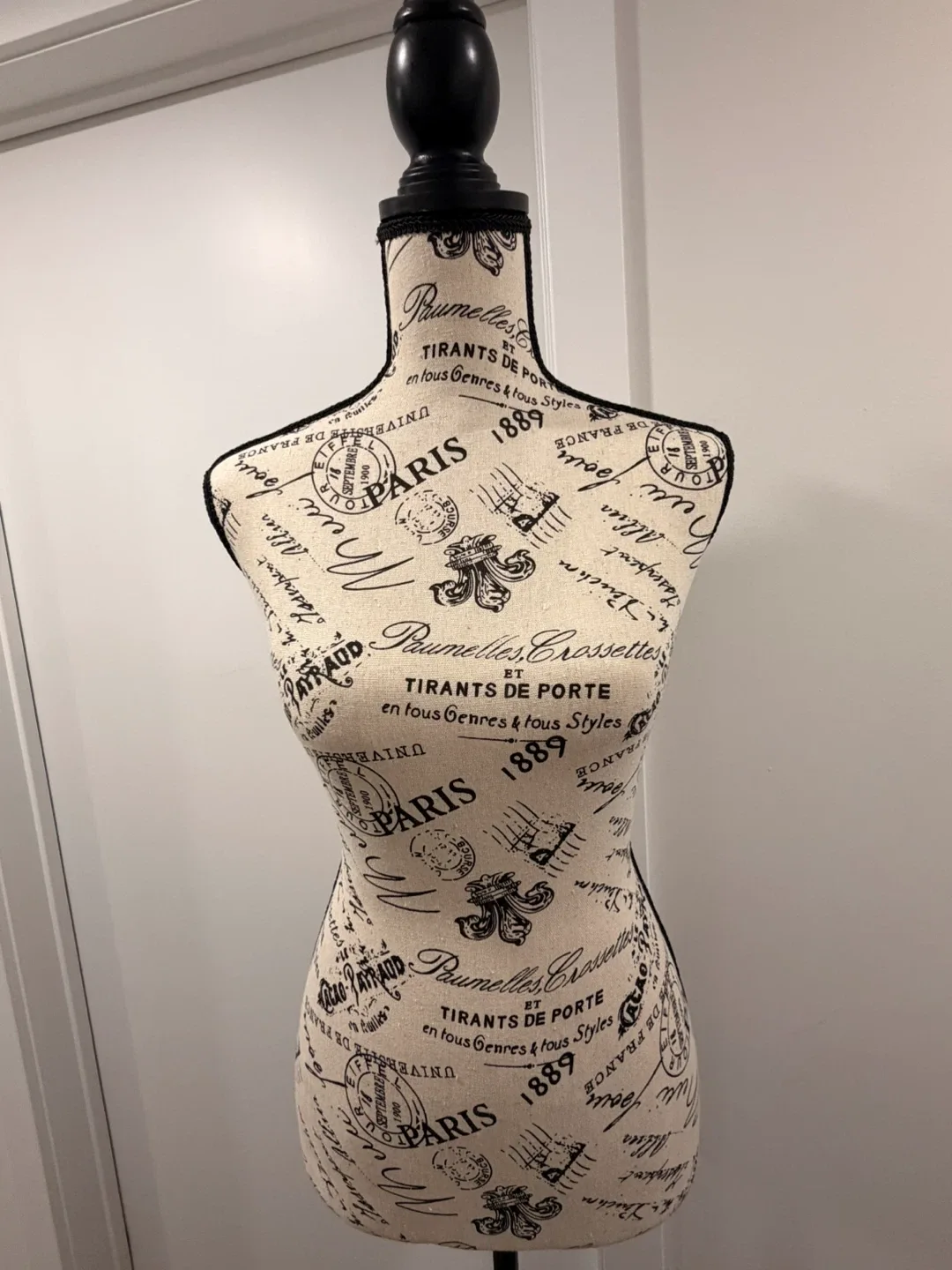 Decorative Mannequin with Paris Print