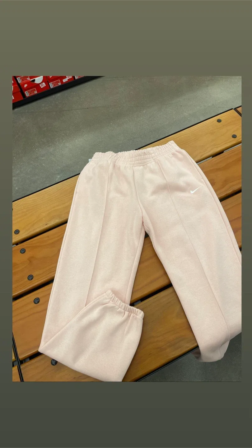 Nike Women's Fleece Pants Pink L Brand New