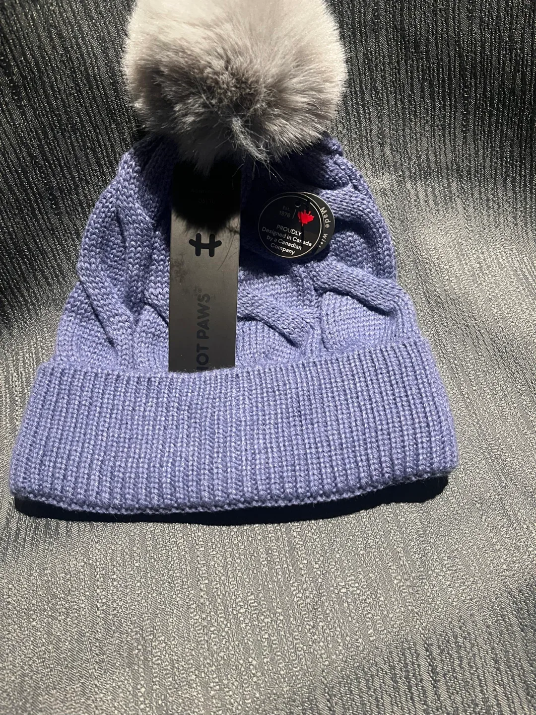 Hot Paws Purple Toque with Pom Pom