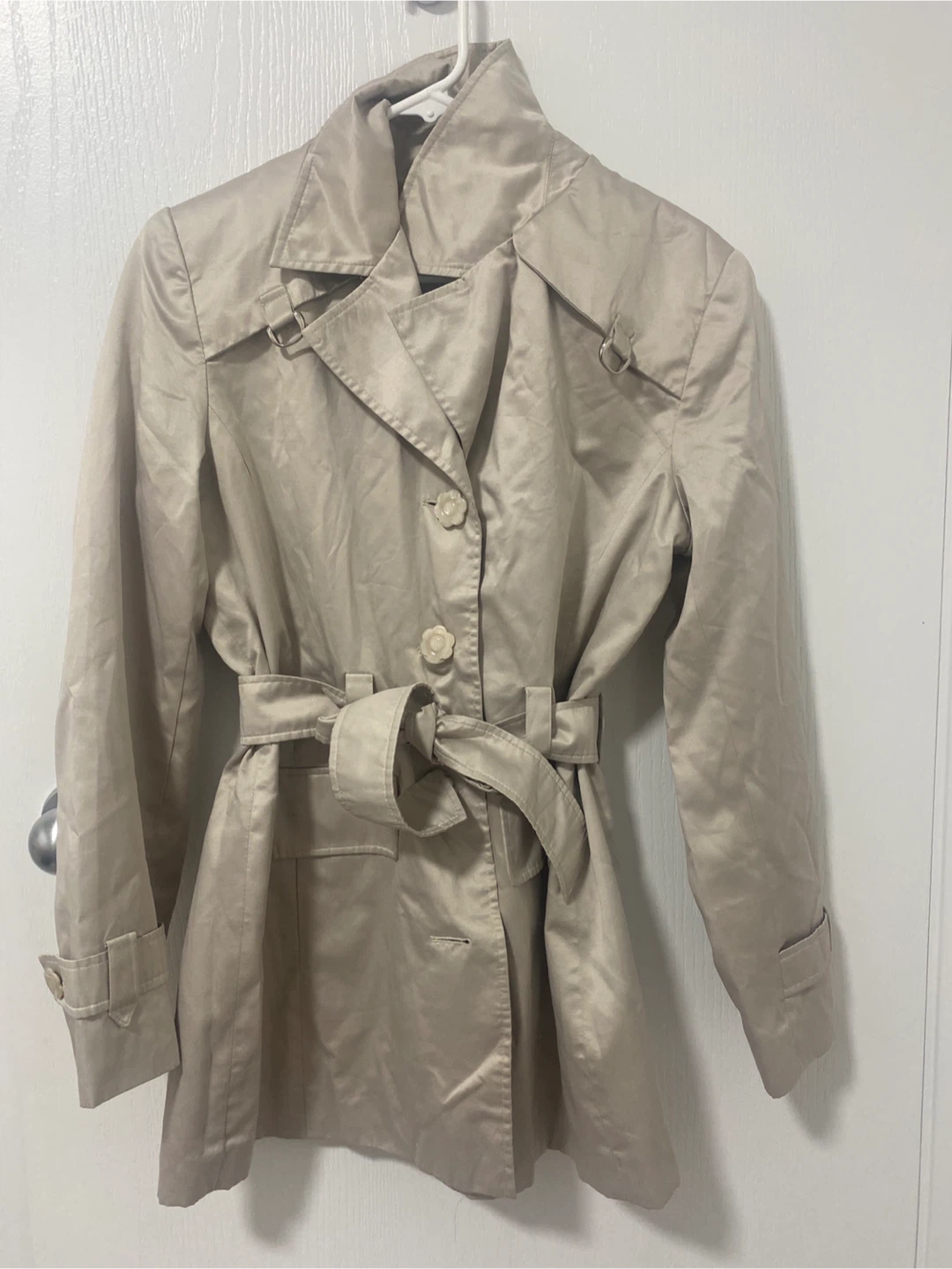 Ellabee Basic Beige Trench Coat - Size M/M - photo 3