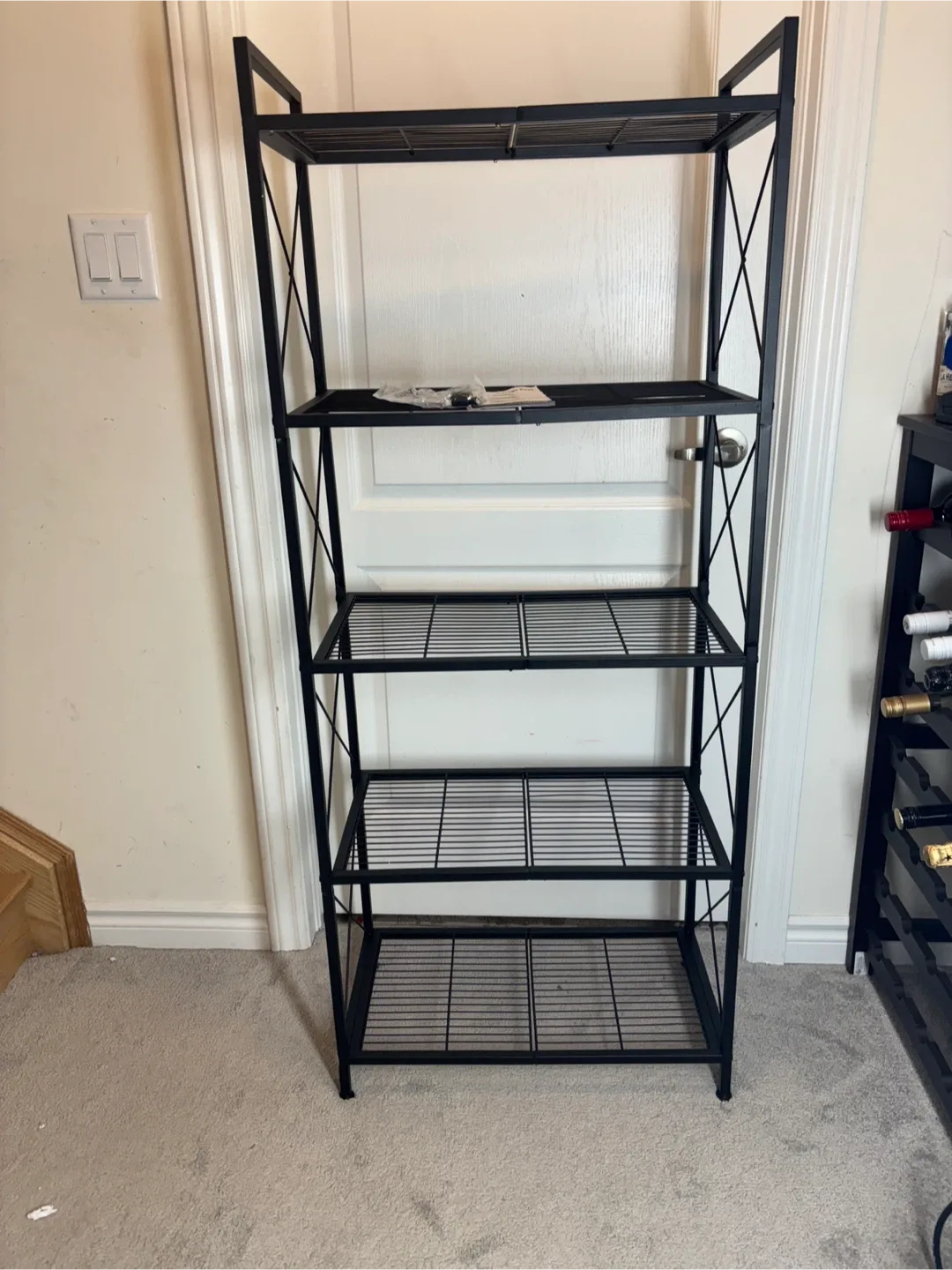 Black Metal 5-Tier Shelf image indicator(6)