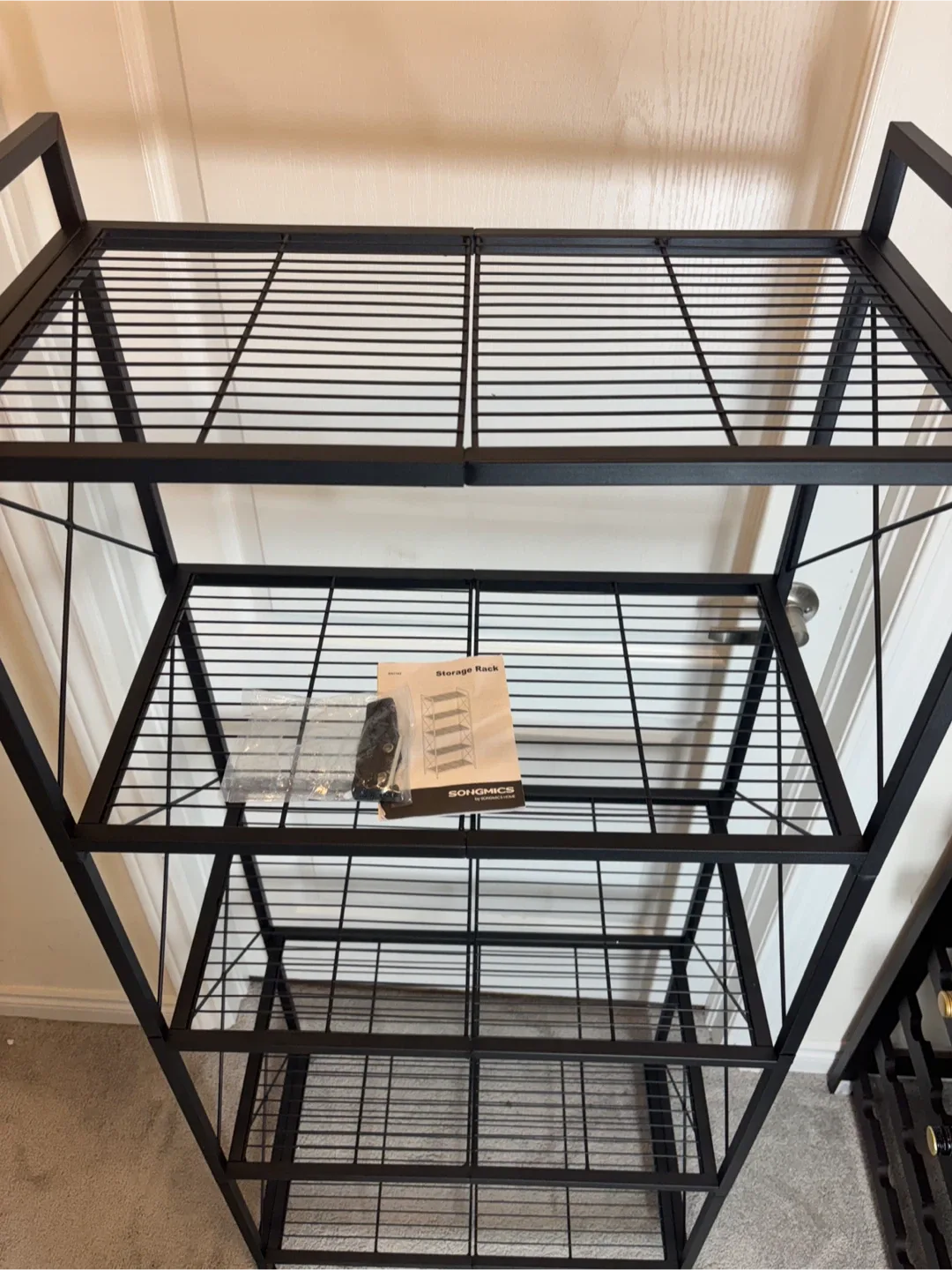 Black Metal 5-Tier Shelf image indicator(5)