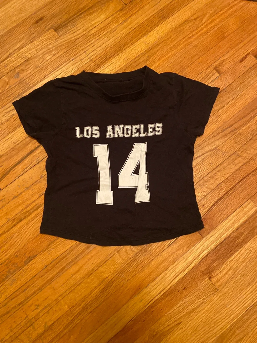 Los Angeles 14 Black Crop Top