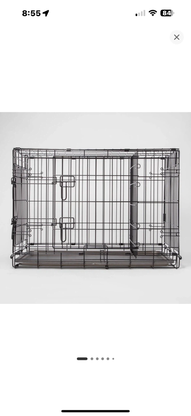 Boots & Barkley Large Two-Door Wire Pet Crate - Black - photo 5