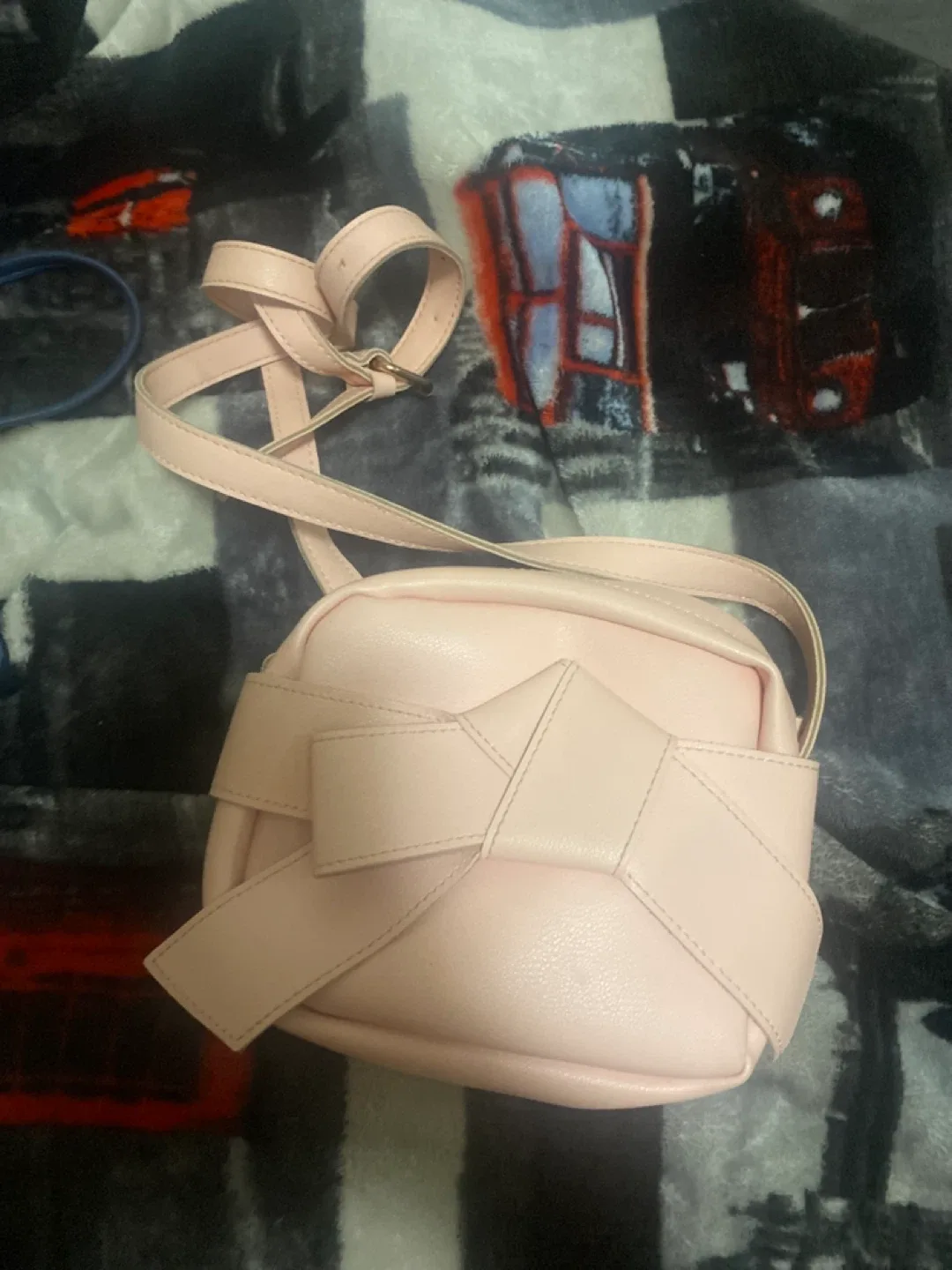 Pink Bow Detail Crossbody Bag