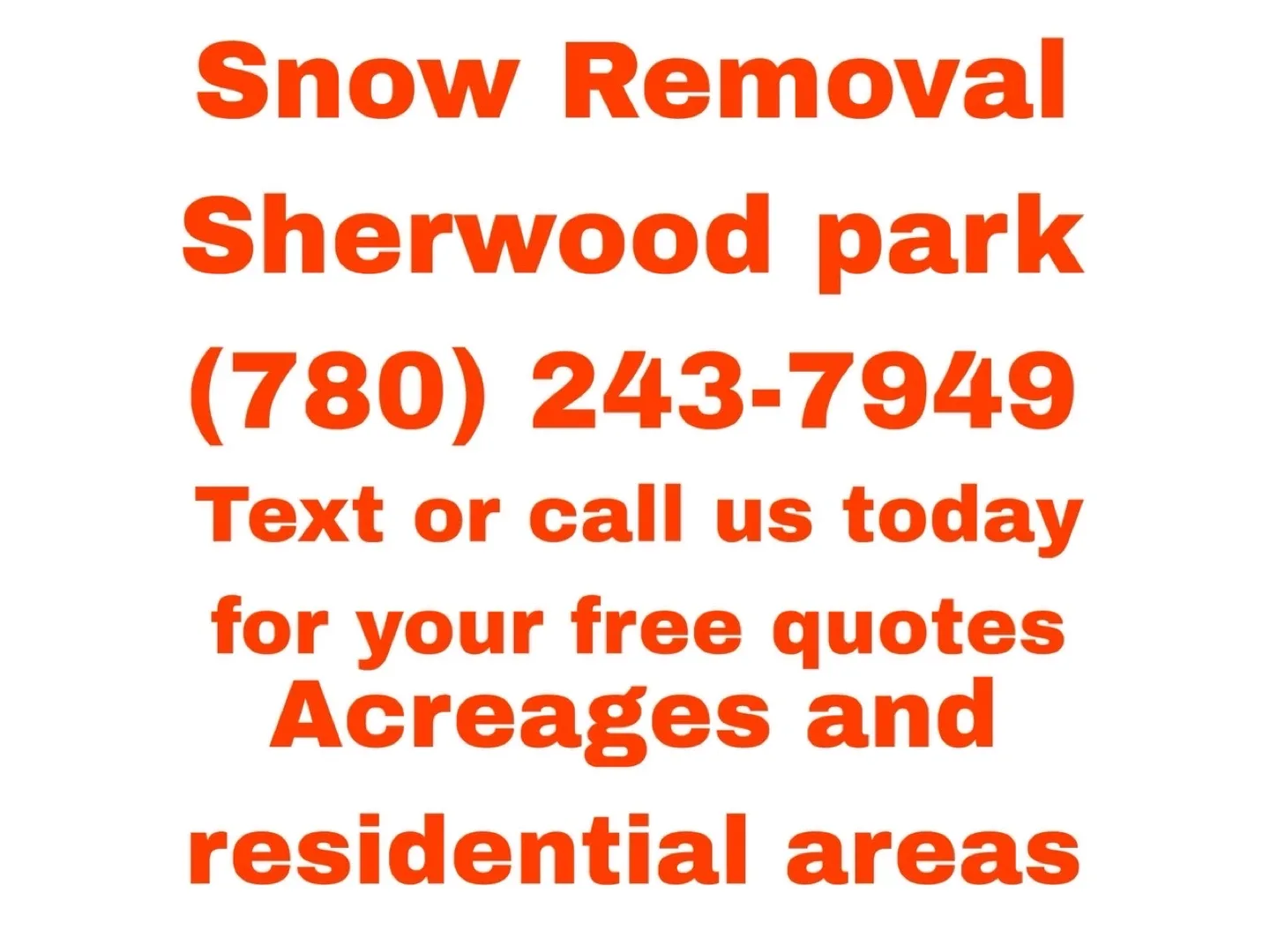 Snow removal Sherwood park