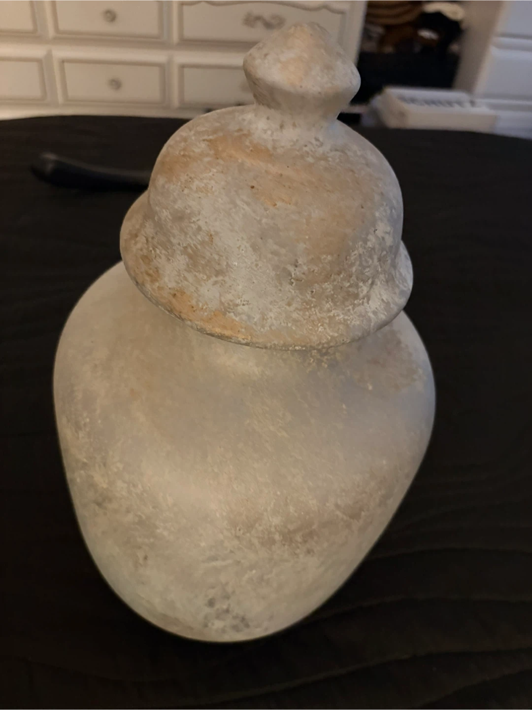 Decorative Stone Jar with Lid - photo 3