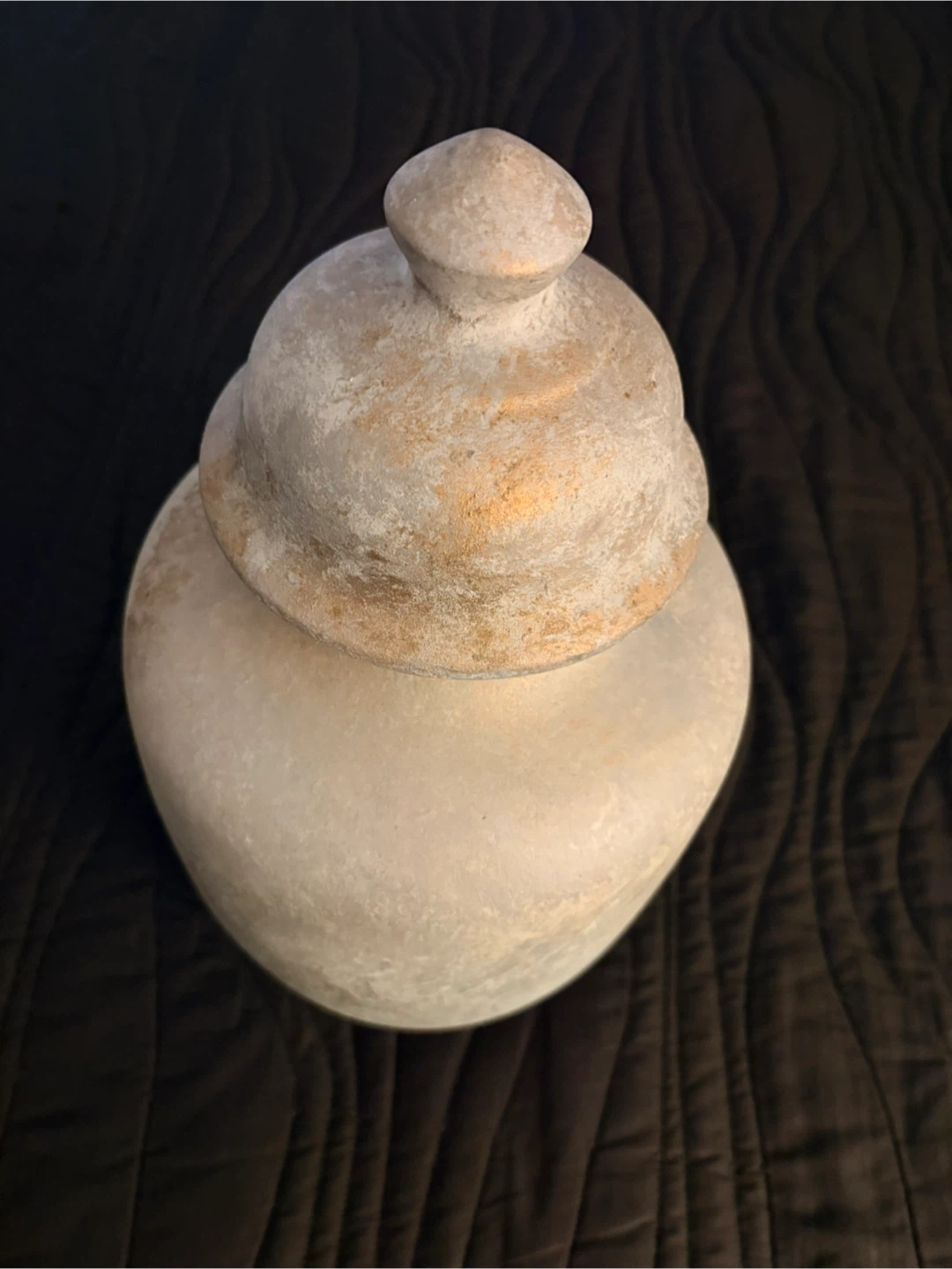 Decorative Stone Jar with Lid - photo 4