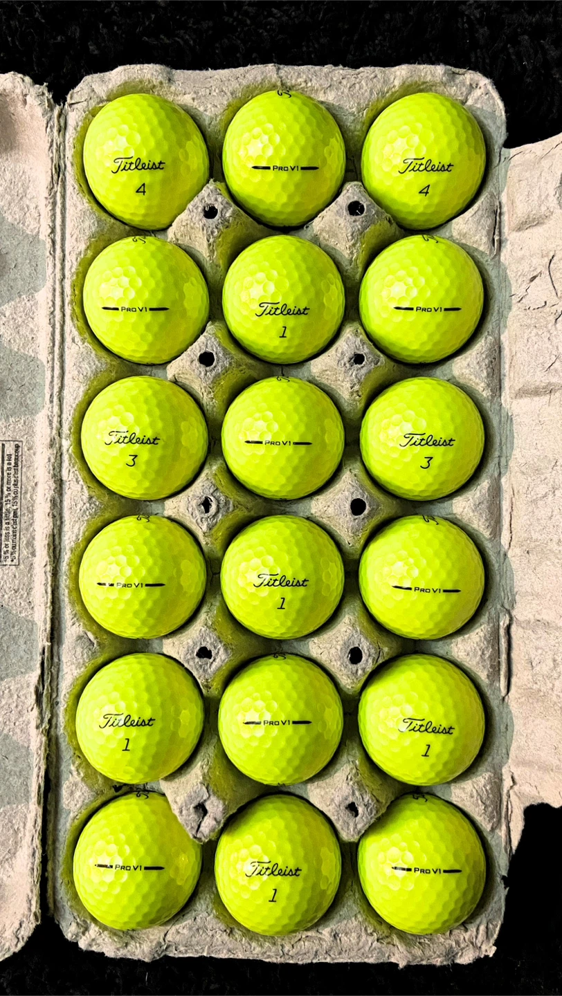 18 Titleist ProV1 Yellow 2025 Edition Golf Balls - photo 2