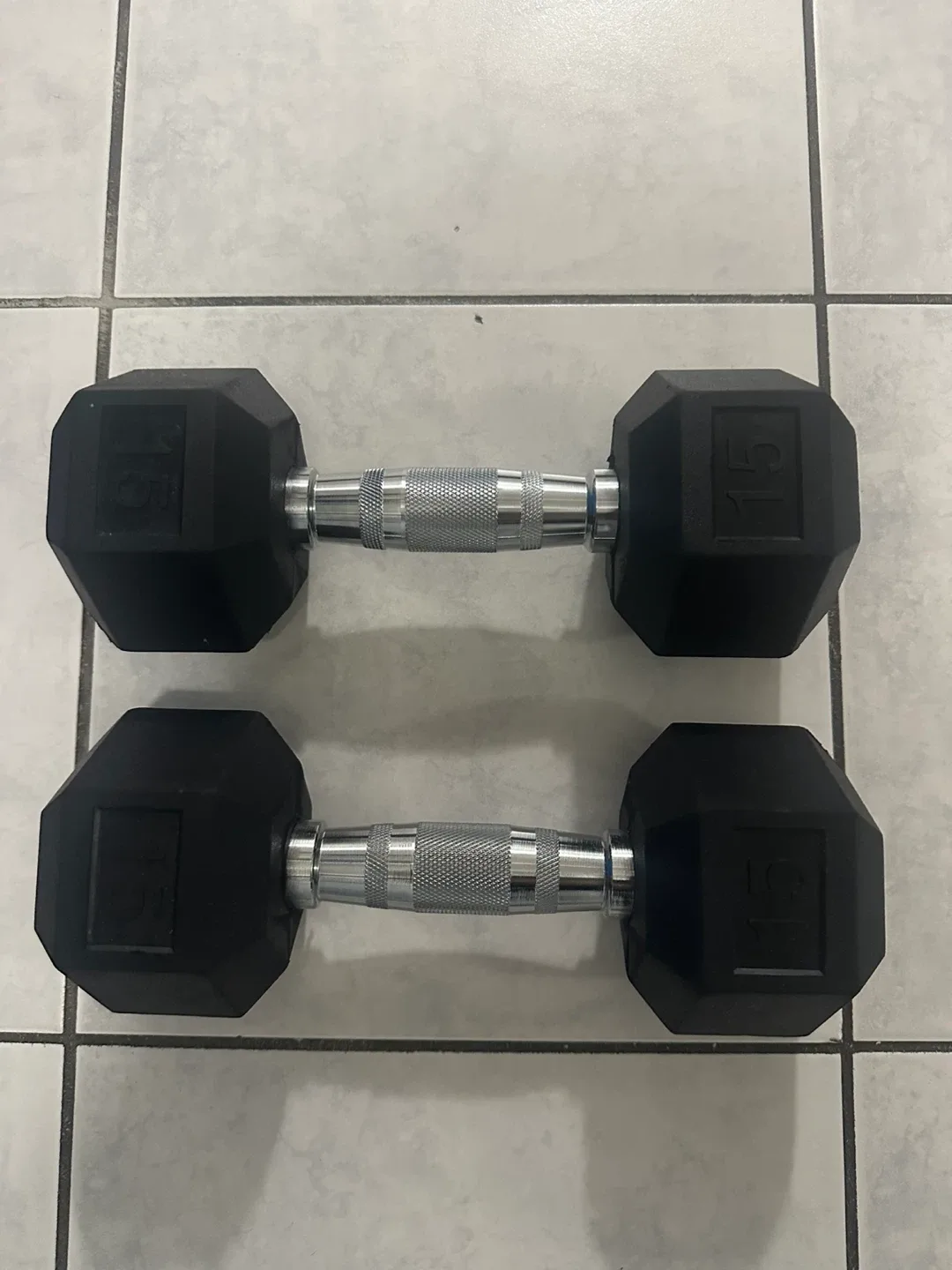 Pair of 15lb Hex Dumbbells image indicator(2)