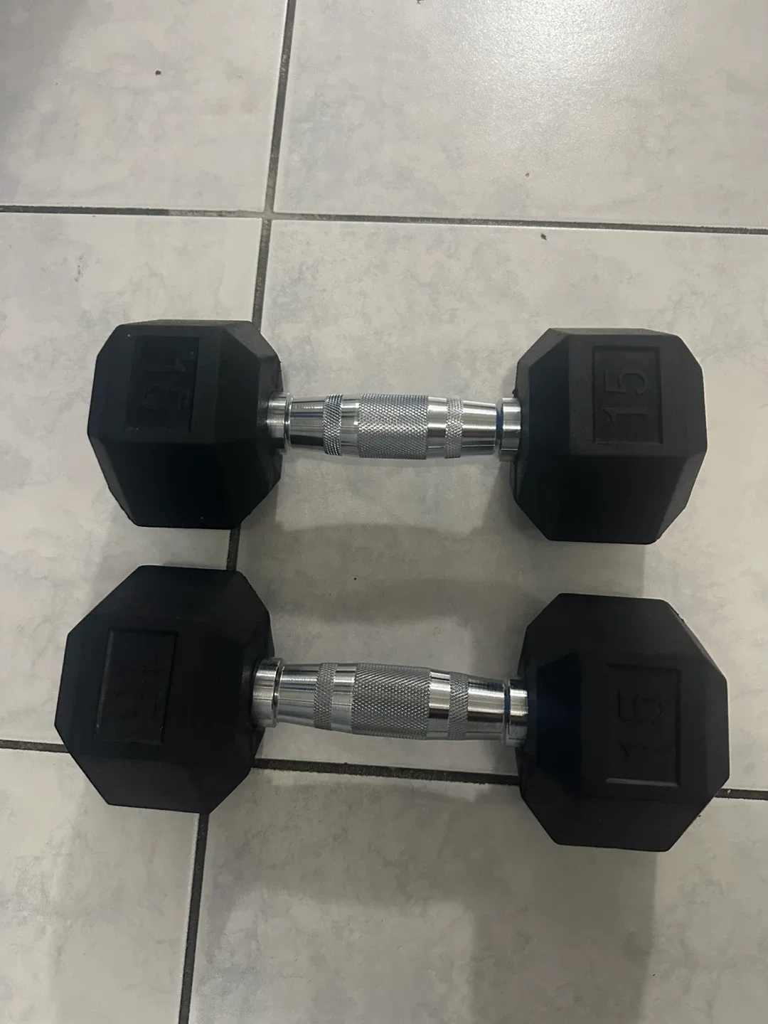 Pair of 15lb Hex Dumbbells image indicator(3)