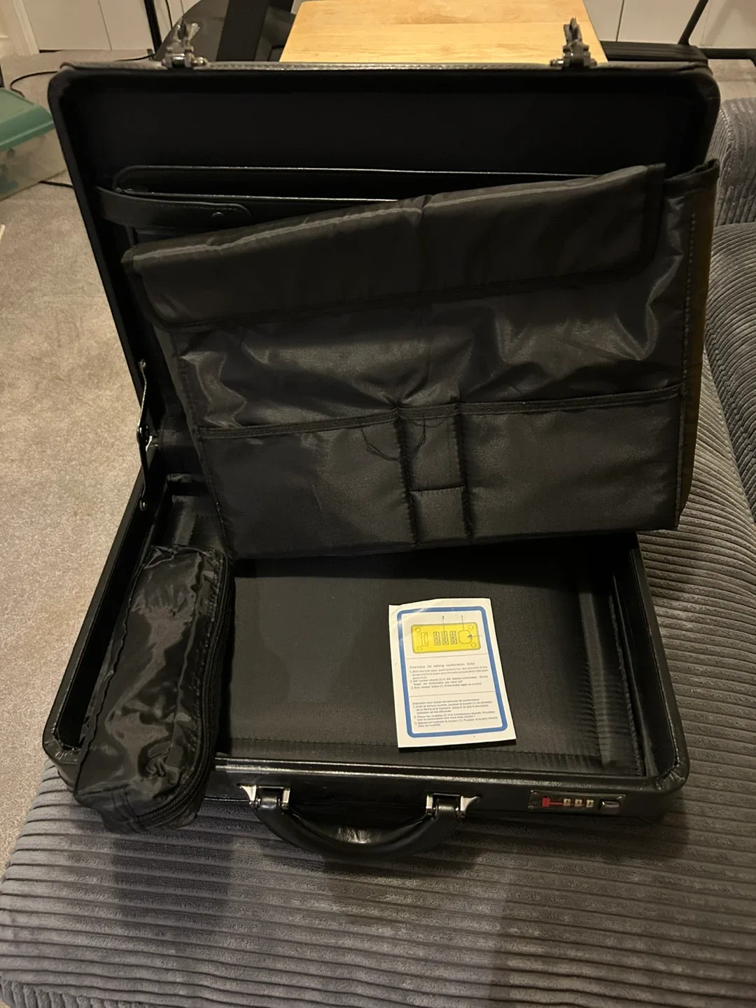 Bugatti Black Attache Case image indicator(4)